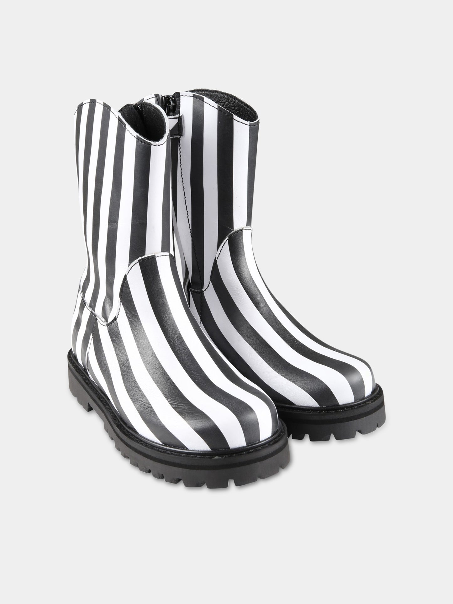 Stivali multicolor per bambina,Marques Almeida,SS23COREAC0188LTH BLACK/WHITE