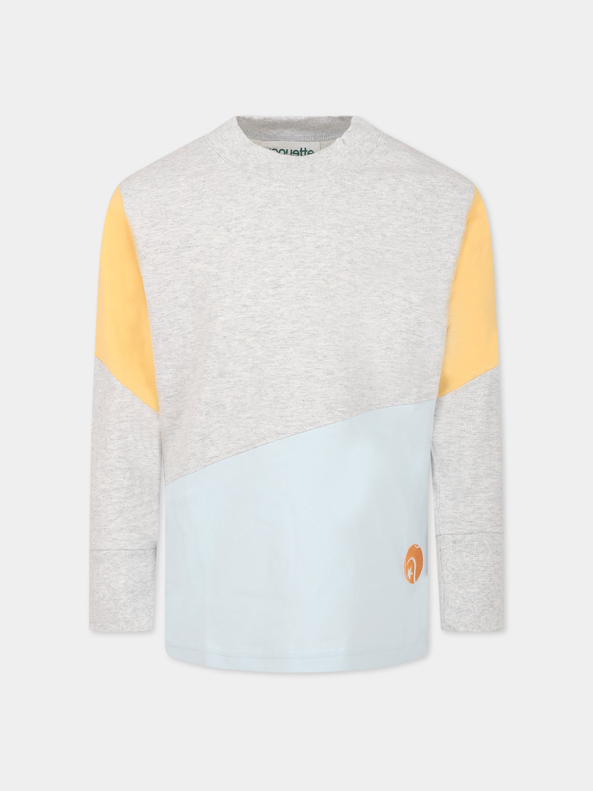 T-shirt multicolor per bambini con ricamo,Raquette,BAD 002 66