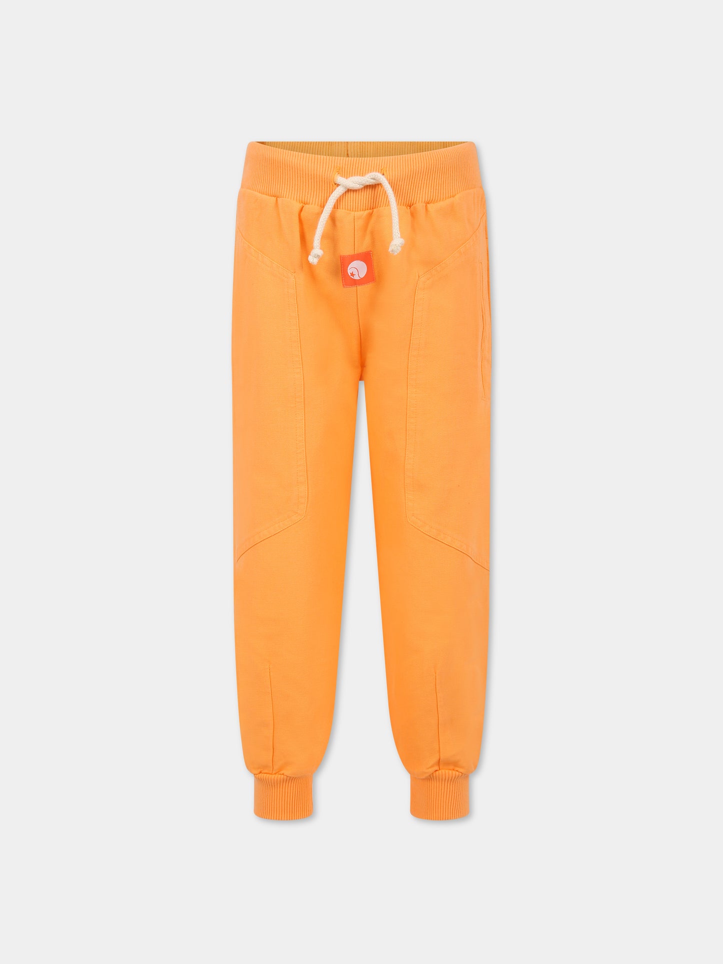 Pantaloni arancione per bambini con patch,Raquette,SCA 010 82