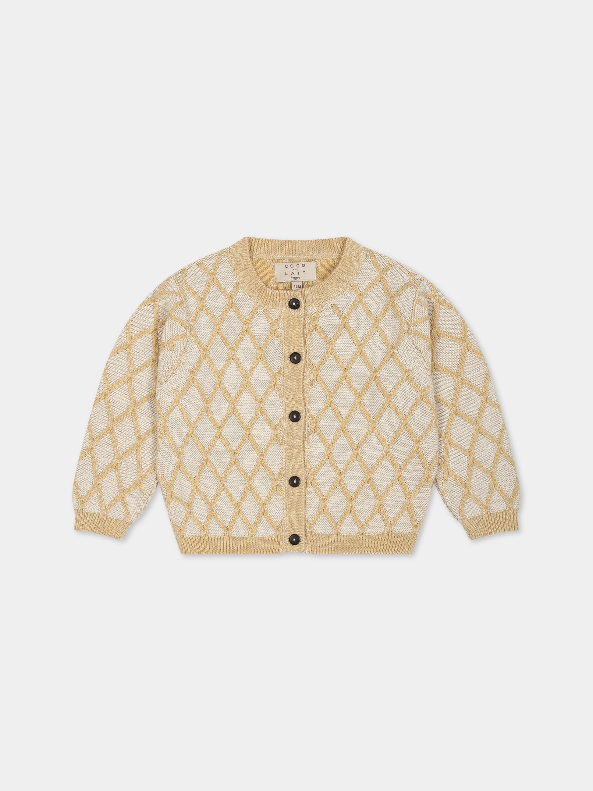 Cardigan giallo per bambina,Coco Au Lait,14COCO1137