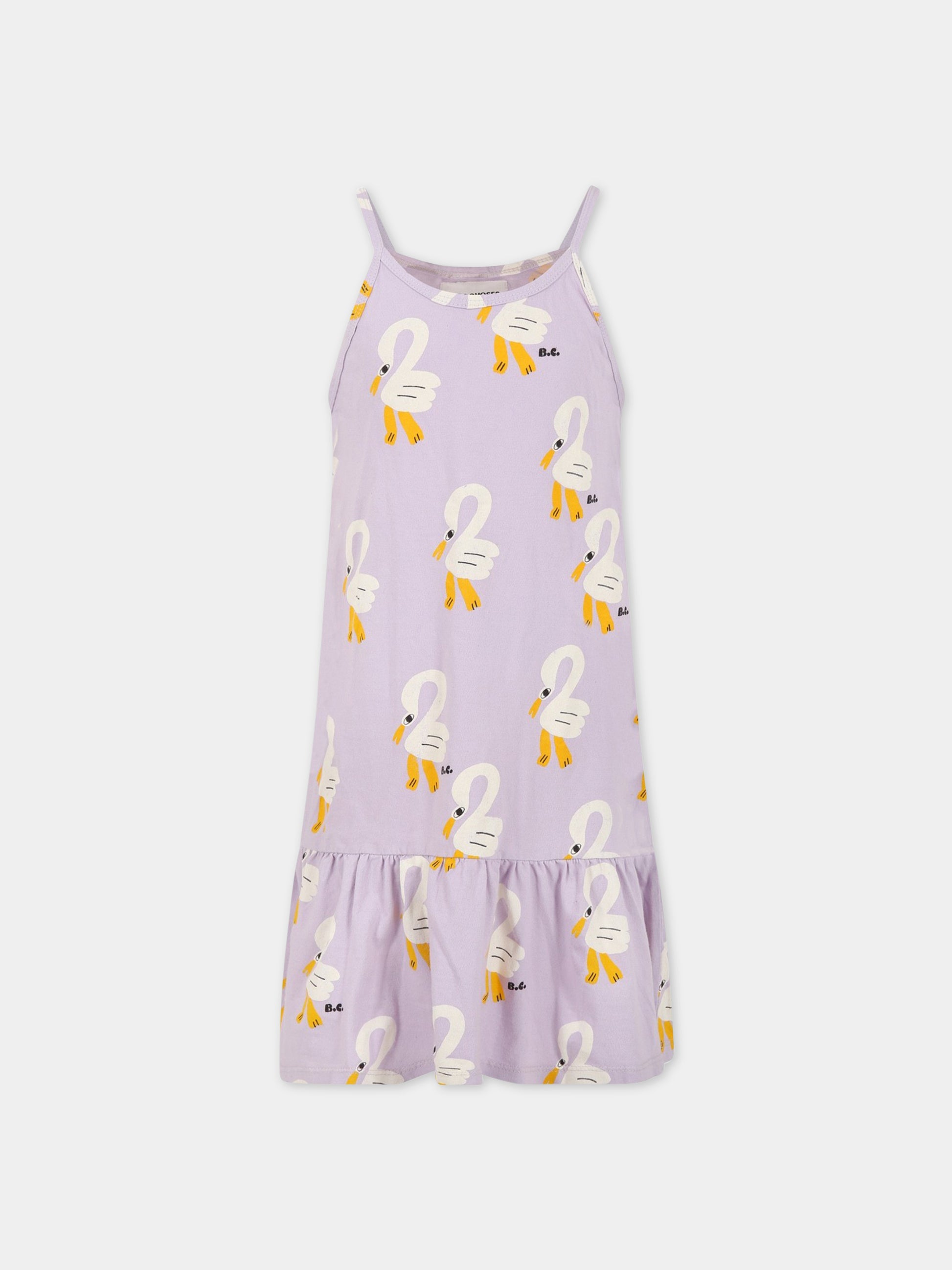 Vestito viola per bambina con logo,Bobo Choses,123AC126