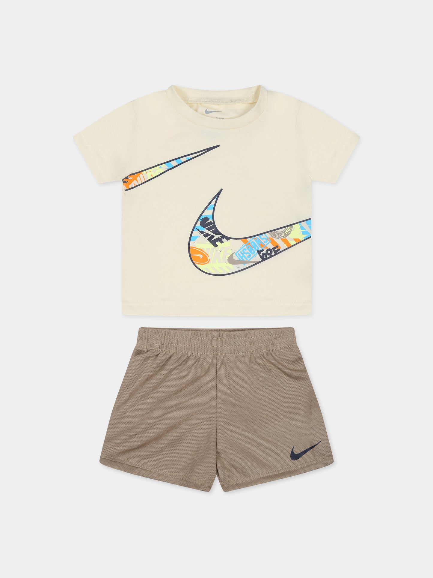 Completo multicolor per neonato con logo,Nike,66K868 X1T
