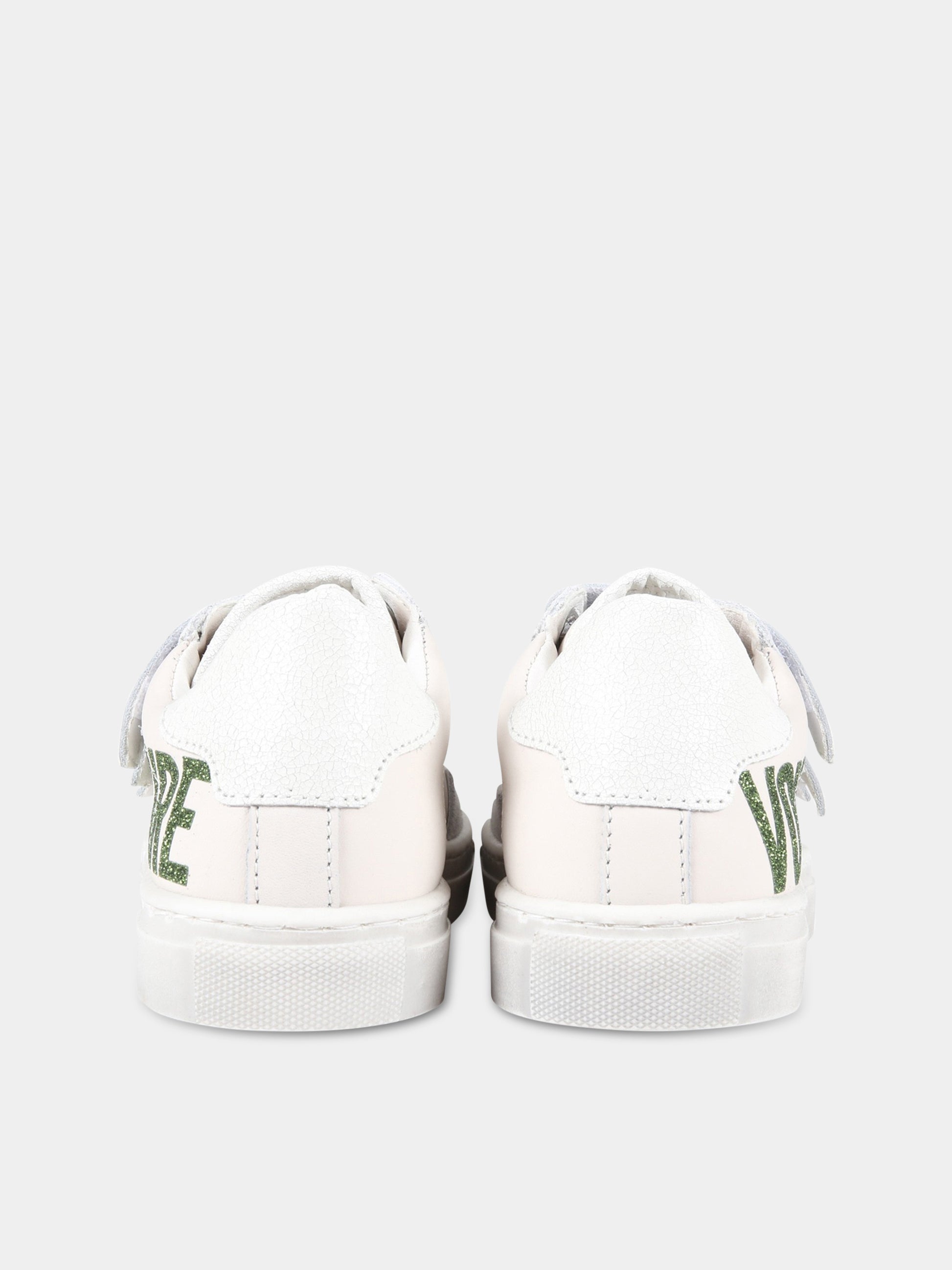 Sneakers bianche per bambina con logo,Zadig & Voltaire Kids,X19T25 117