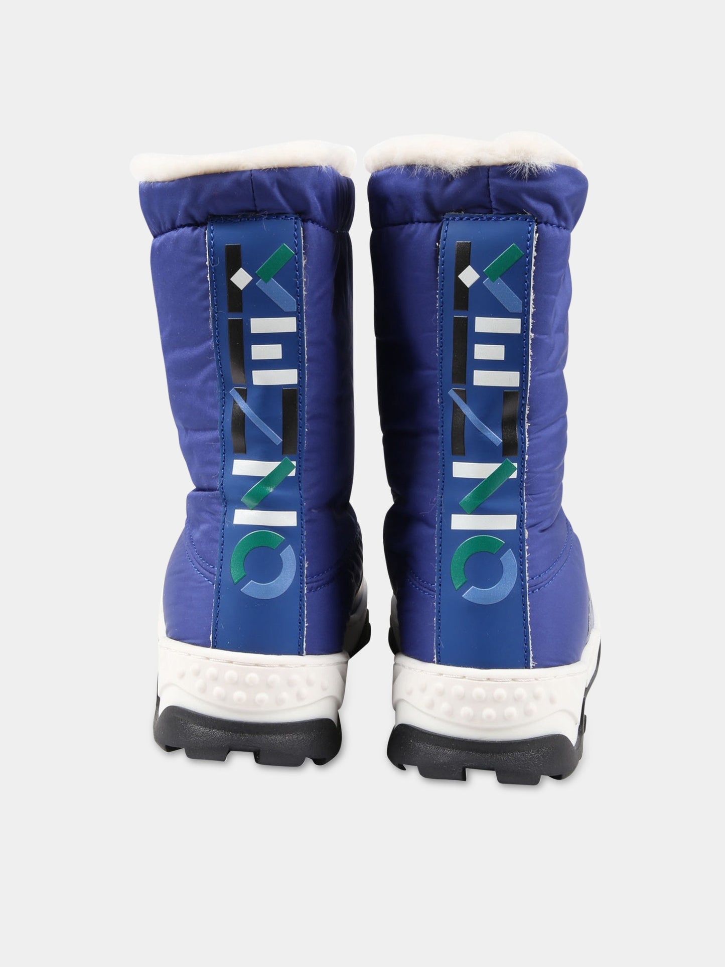 Stivali blu per bambino con logo,Kenzo Kids,K29039 829