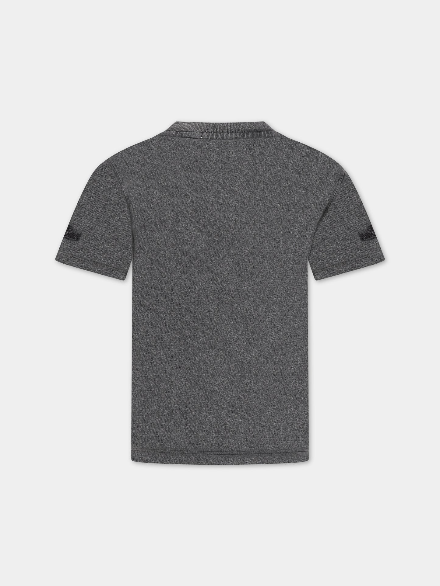 T-shirt grigia per bambino con stampa Snoopy, scritta  Saturday Night  e logo,Mc2 Saint Barth,JOSH SNOOPY DANCER 00