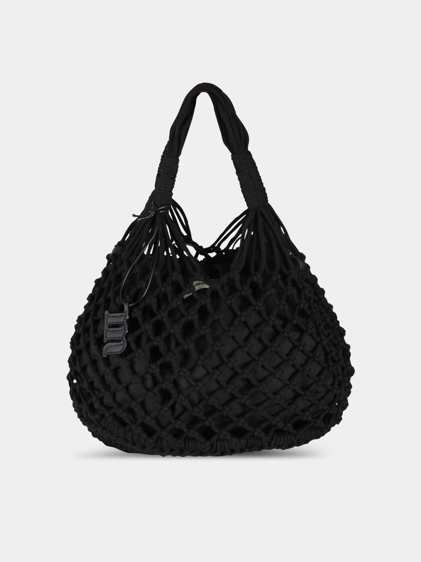 Borsa nera da spiaggia da donna con patch logato,Matineè,MOD. BAG MEDIUM SAC DE PLAGE NERO