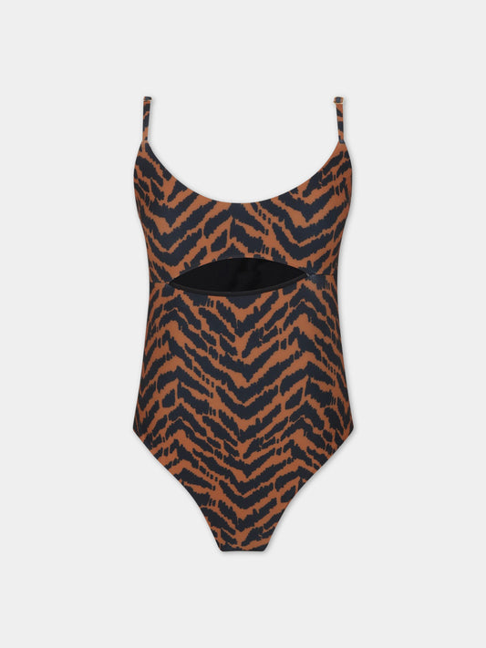 Costume multicolor da bagno da donna con stampa tigrata,Matineè,CB4015 ISA TIGRE