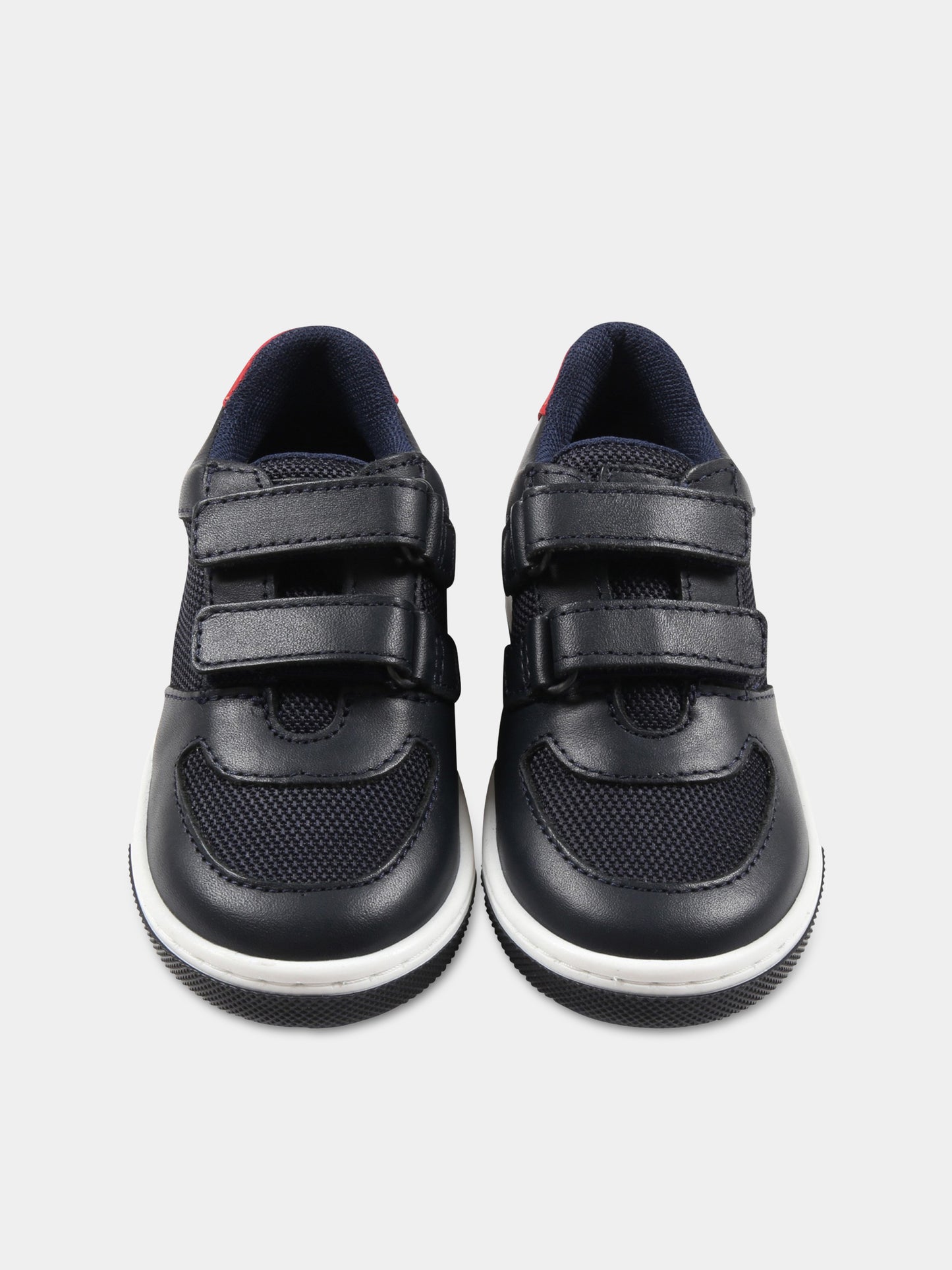 Sneakers nere per bambino con dettagli rossi e logo,Hugo Boss,J09160 849