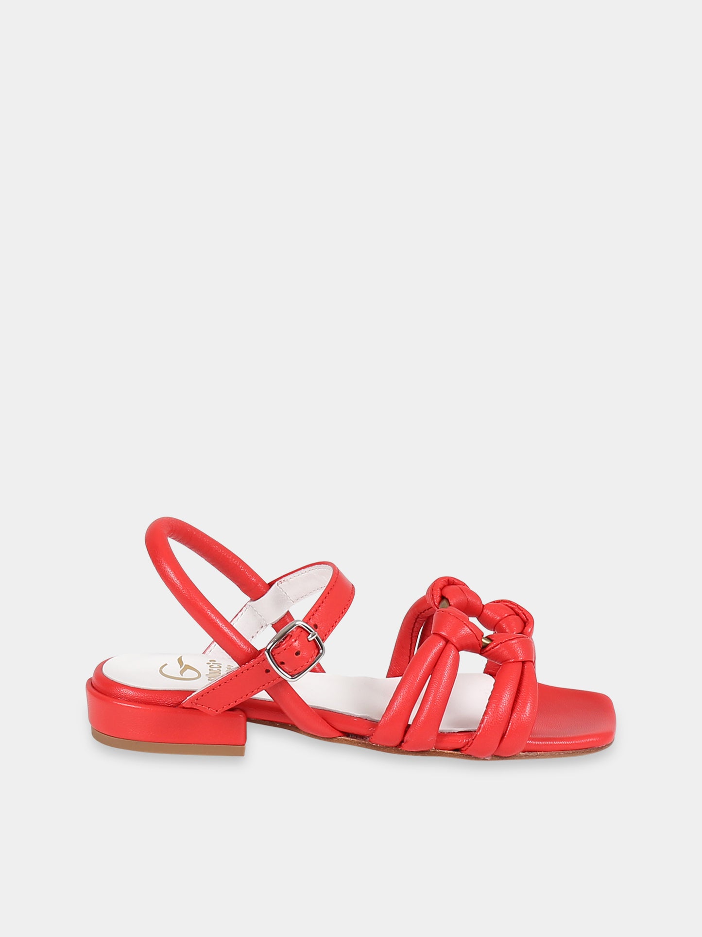 Sandali rosso per bambina,Gallucci Kids,J10168AM446300