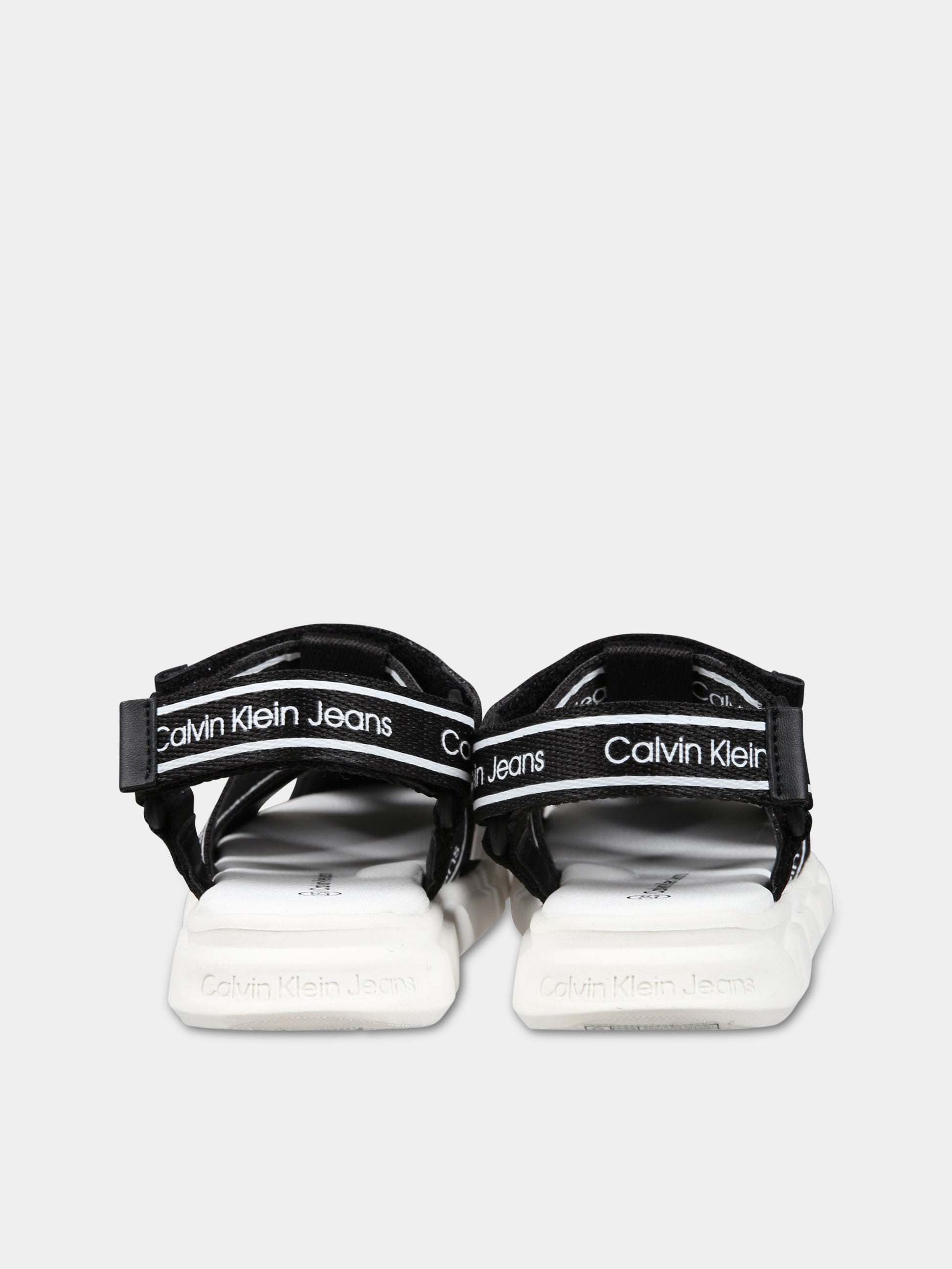 Sandali neri per bambino con logo,Calvin Klein Kids,V1B2 80608 0034999