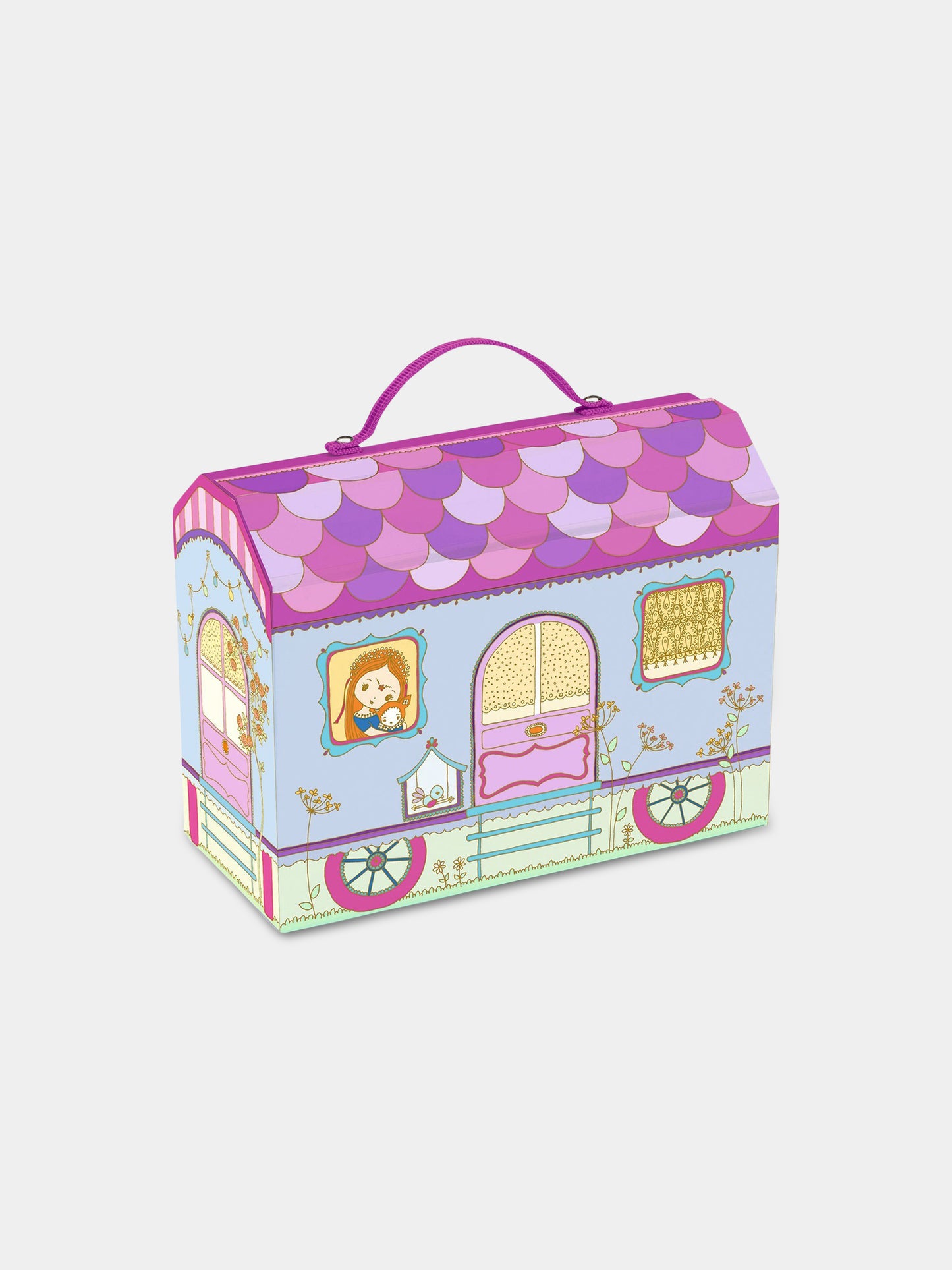 Casa multicolor per bambini con bambola Bluchka,Djeco,DJ06952