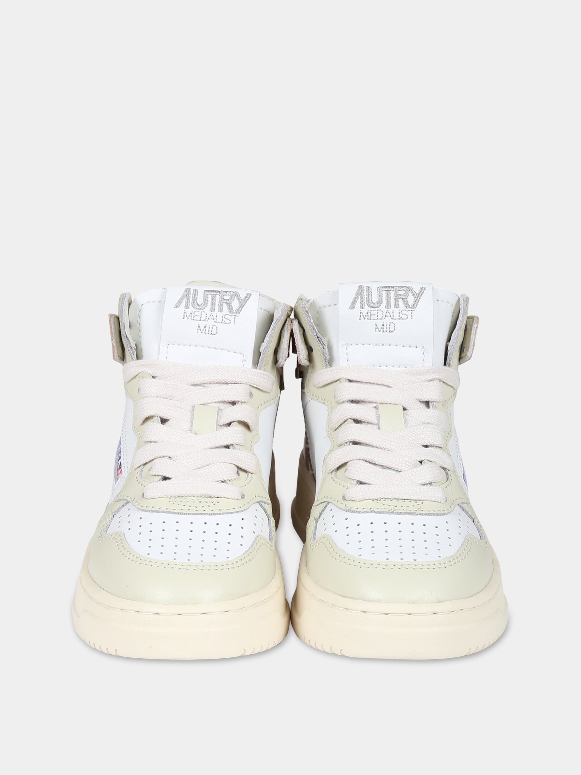 Sneakers beige per bambini con logo,Autry,KUMK 3C06