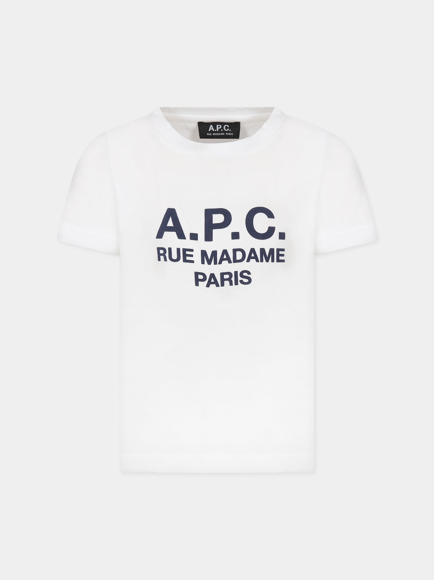 T-shirt bianca per bambini con logo,A.p.c.,COEZE E26130 AAB WHITE