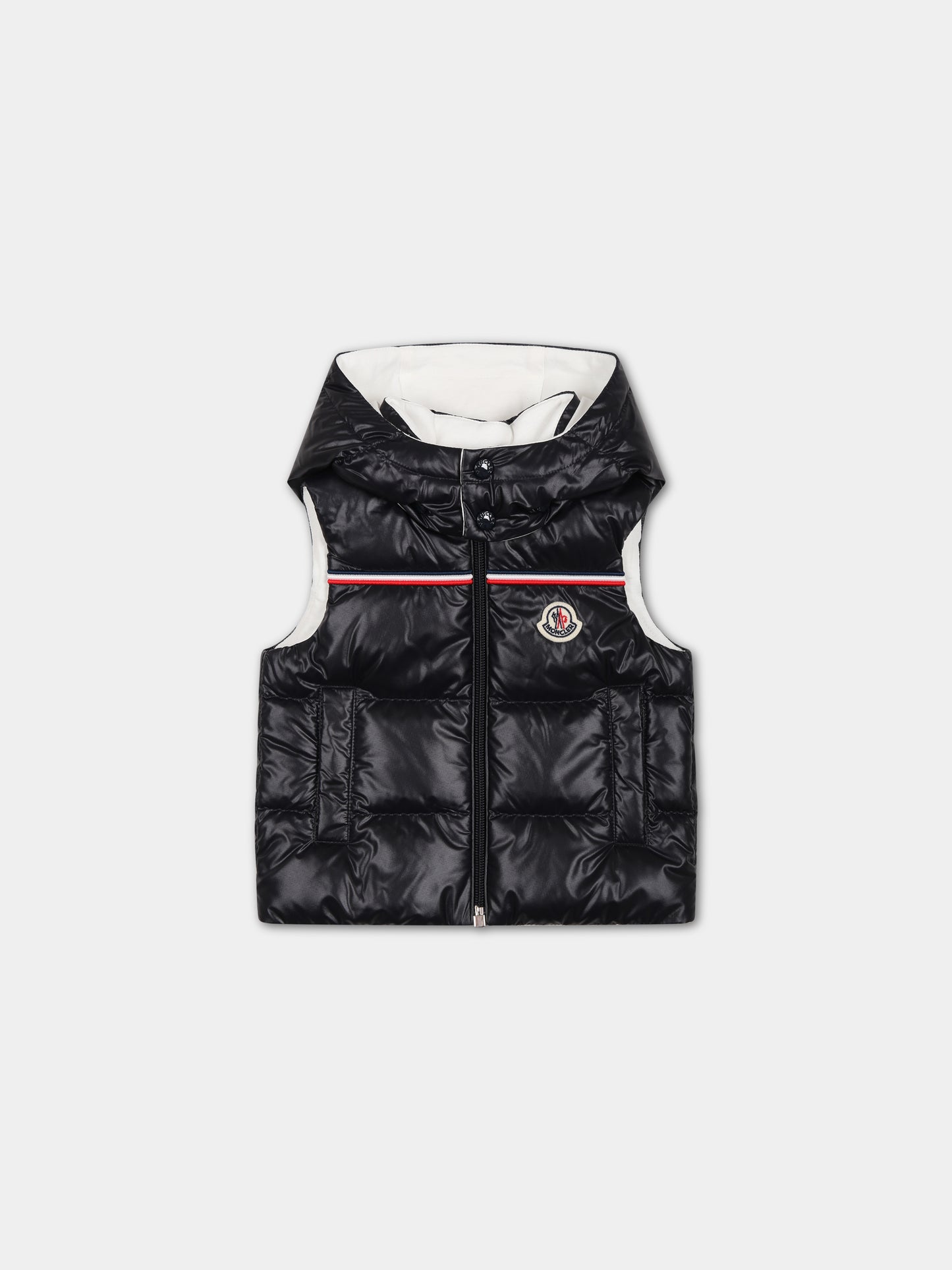 Gilet Peter blu per neonato con logo,Moncler Kids,951 1A00007 595ZJ 778