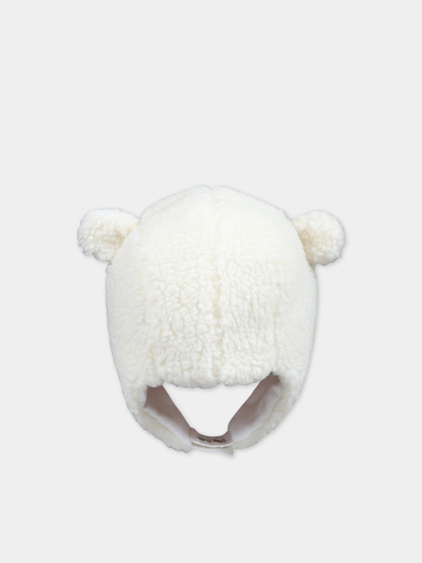 Berretto bianco per neonati con logo,Moncler Kids,951 3B00010 89A3X 034