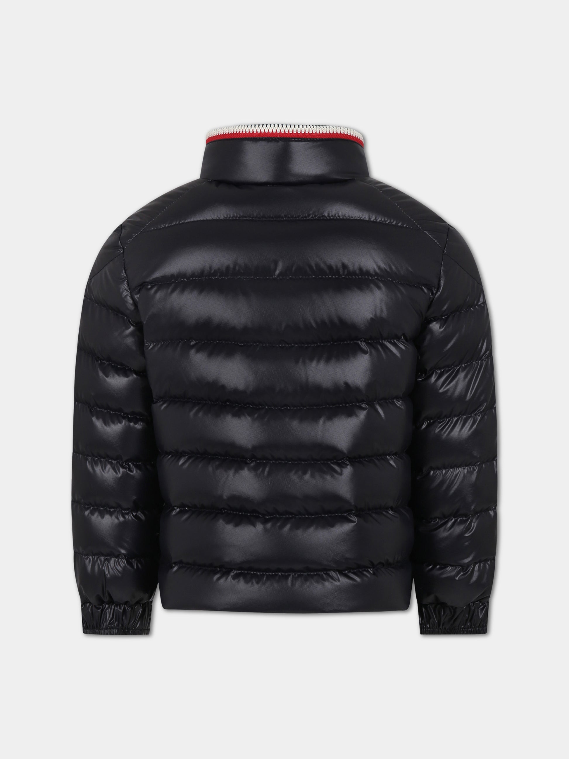 Piumino Bourne blu per bambino con logo,Moncler Kids,954 1A00012 595ZJ 778