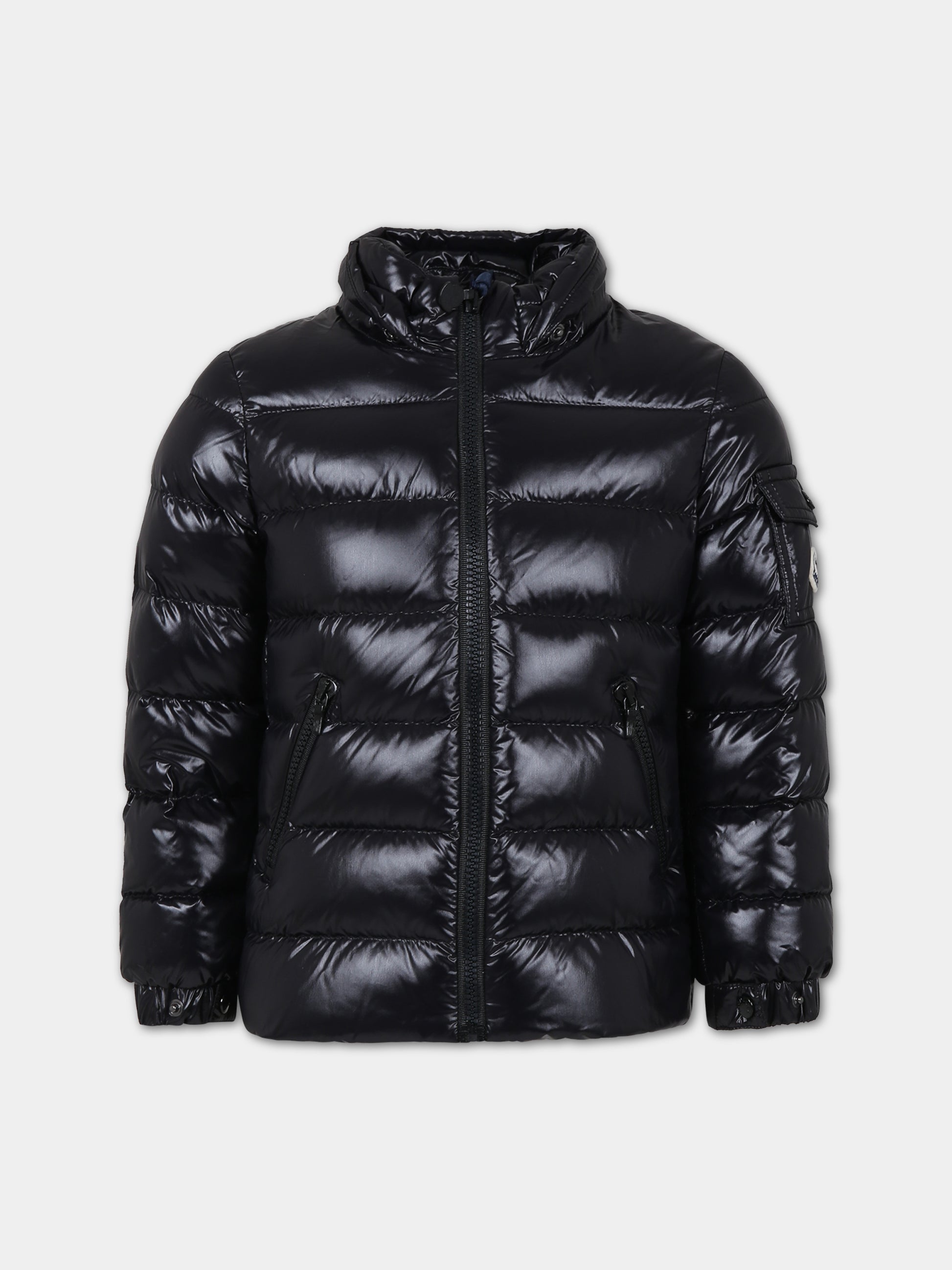 Piumino Bady nero per bambina con logo,Moncler Kids,954 1A52710 68950 999