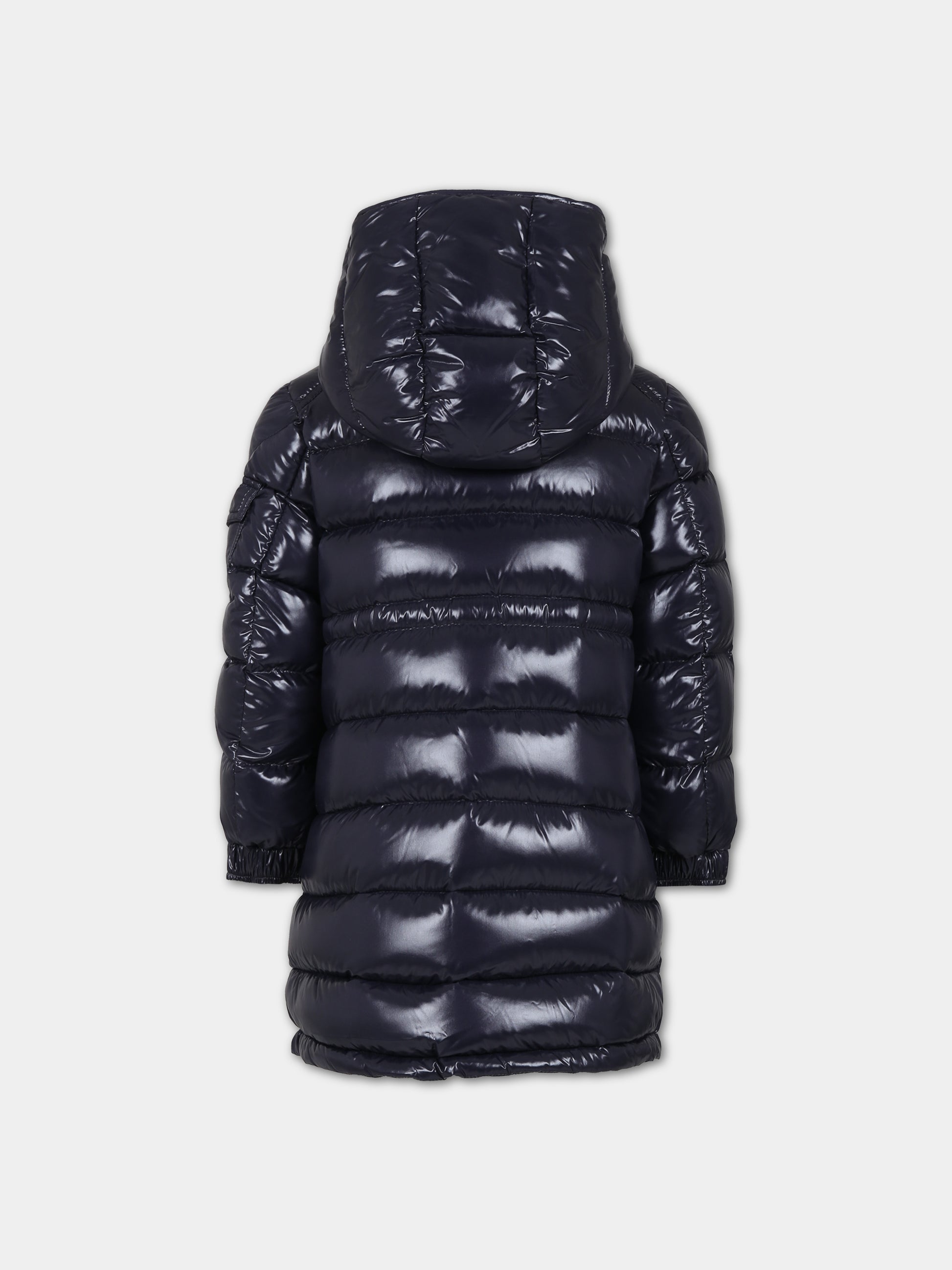 Piumino Cavettaz blu per bambina con logo,Moncler Kids,954 1C00002 5963V 742