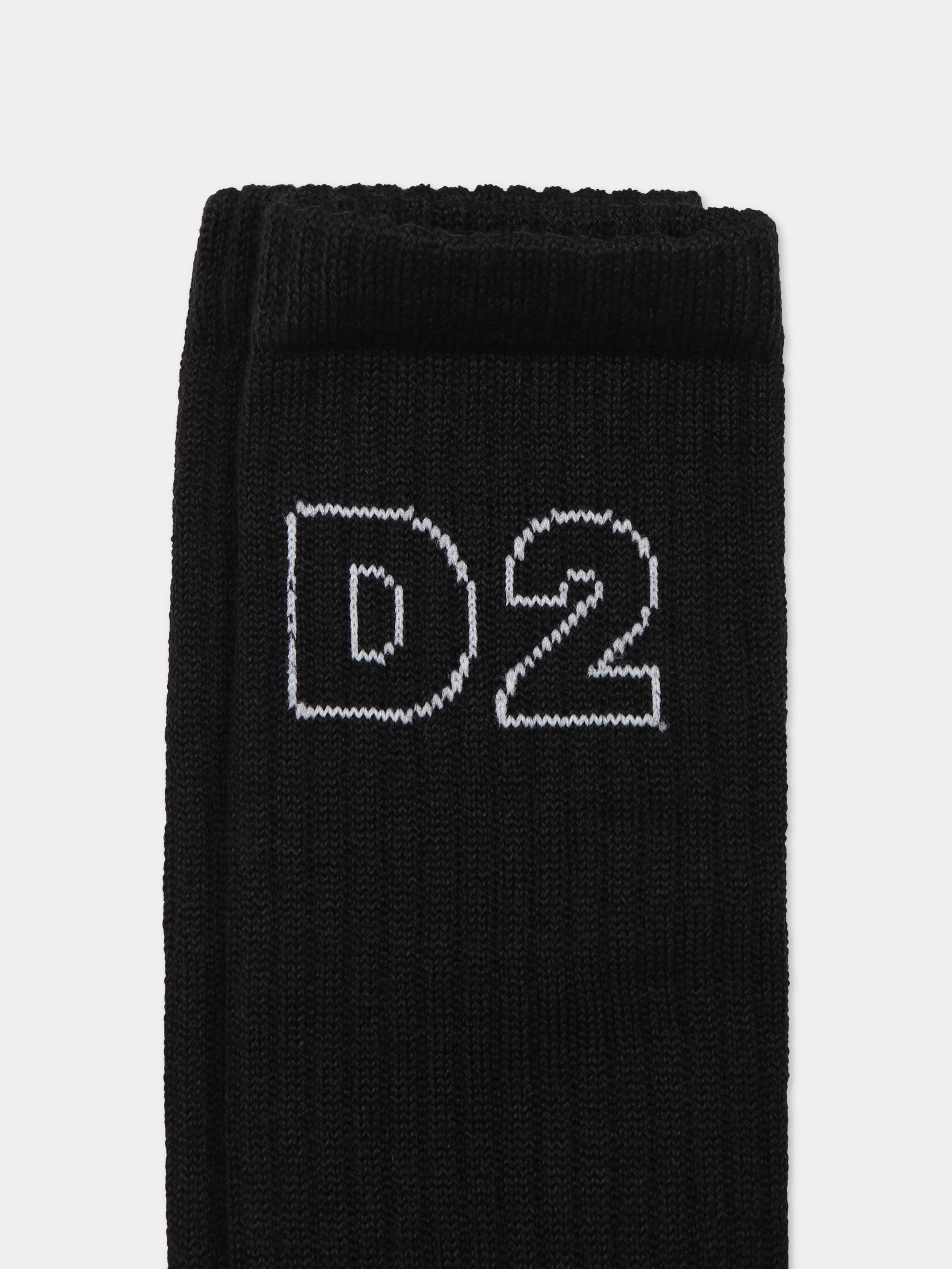 Calze nere per bambino con logo,Dsquared2,DQ1827 D0A4T D2Z49U DQ900