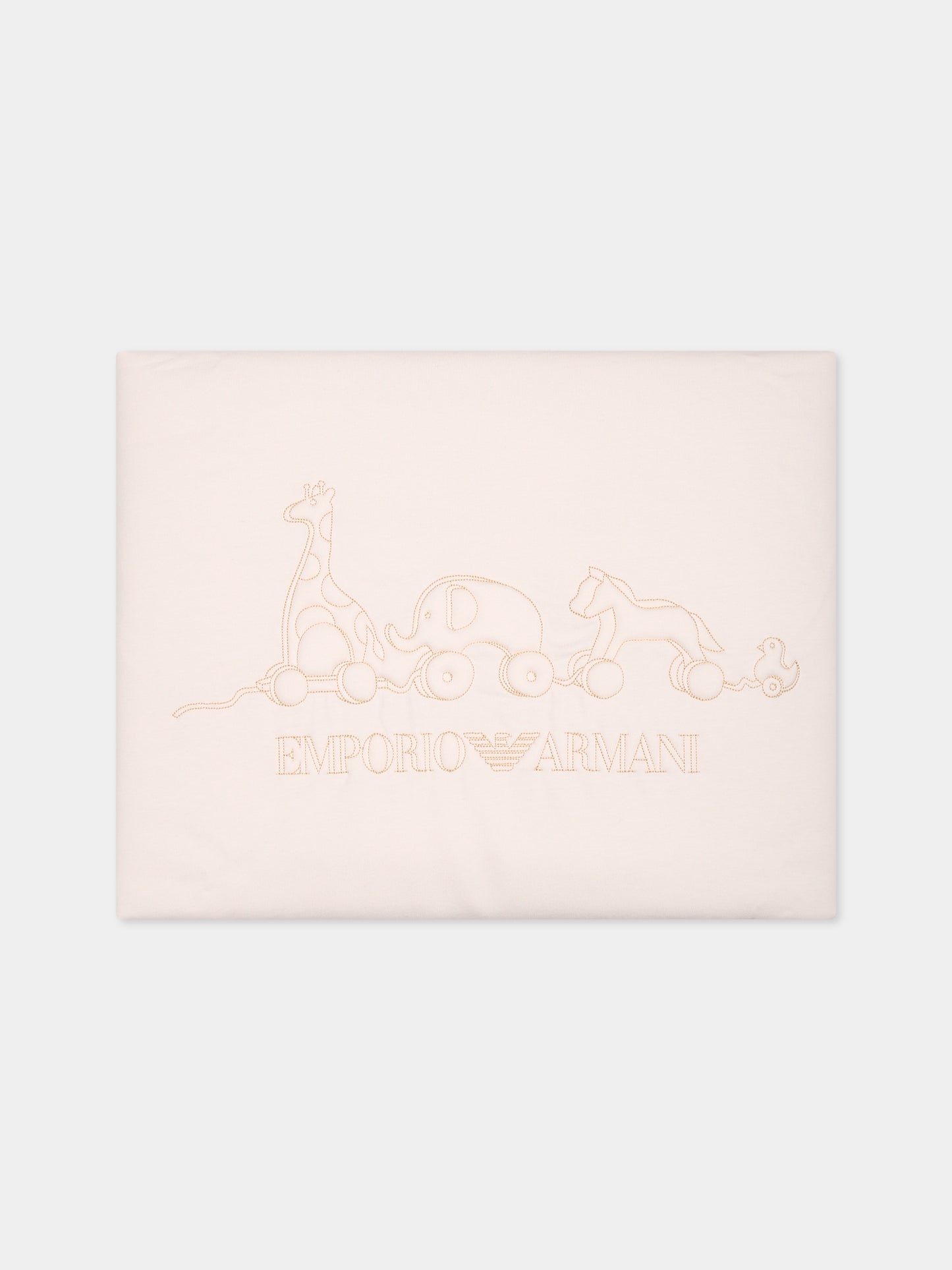 Coperta avorio per neonata con giochi e aquilotto,Armani Junior,6RN803 NJ0LZ 0355