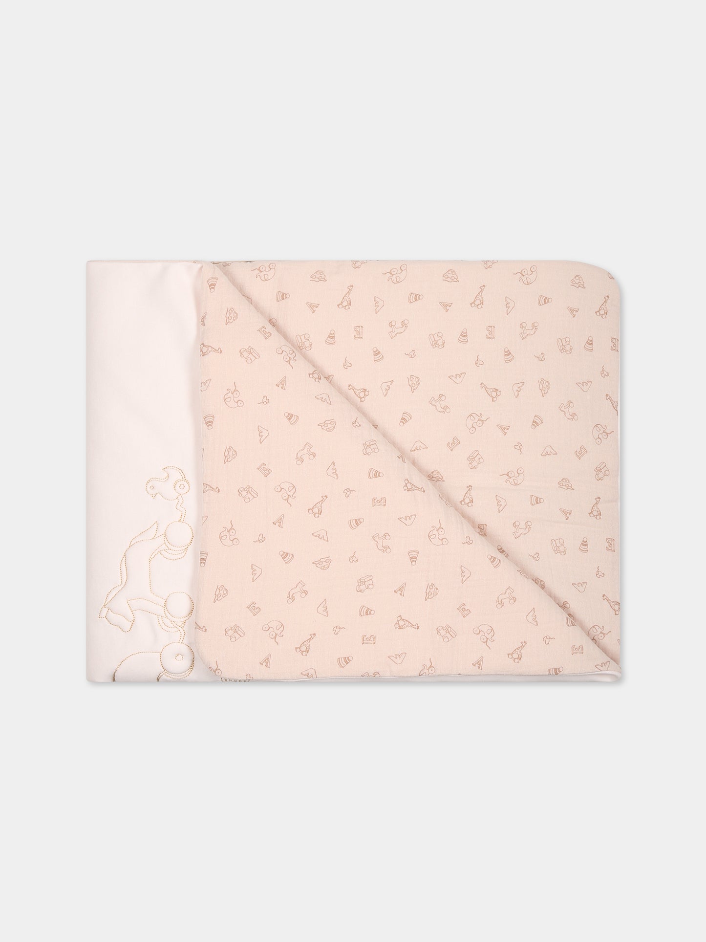 Coperta avorio per neonata con giochi e aquilotto,Armani Junior,6RN803 NJ0LZ 0355