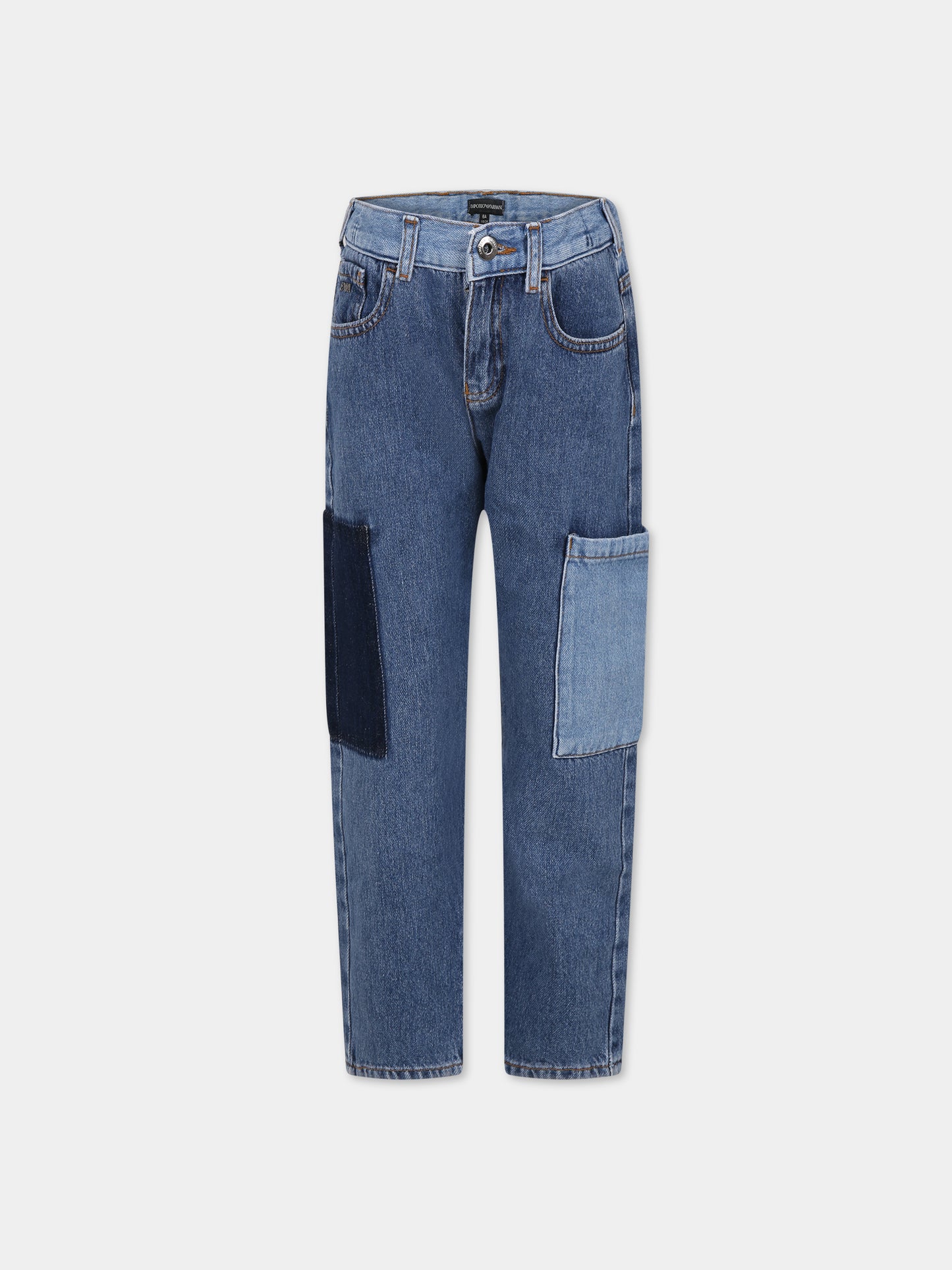Jeans blu per bambino con aquilotto,Armani Junior,6R4JJB 3D1WZ 0942