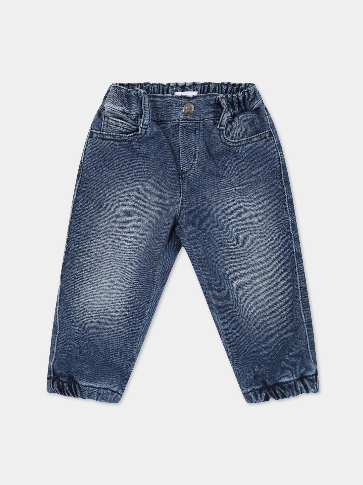 Jeans blu per neonato con aquillotto,Armani Junior,6RHJ11 3D1XZ 0942