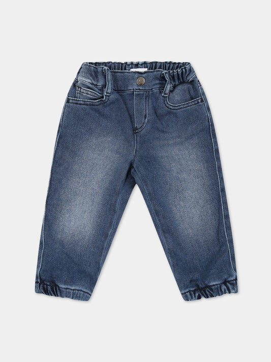 Jeans blu per neonato con aquillotto,Armani Junior,6RHJ11 3D1XZ 0942