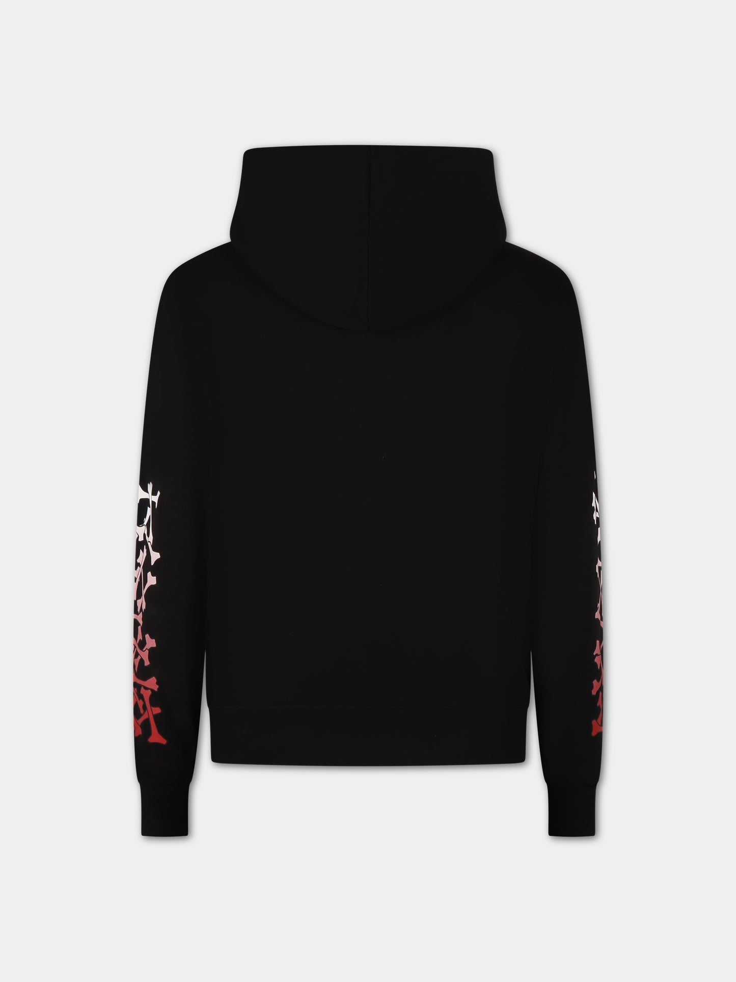 Felpa nera per bambini con stampa ossa e logo,Amiri,PF23KJH002 001