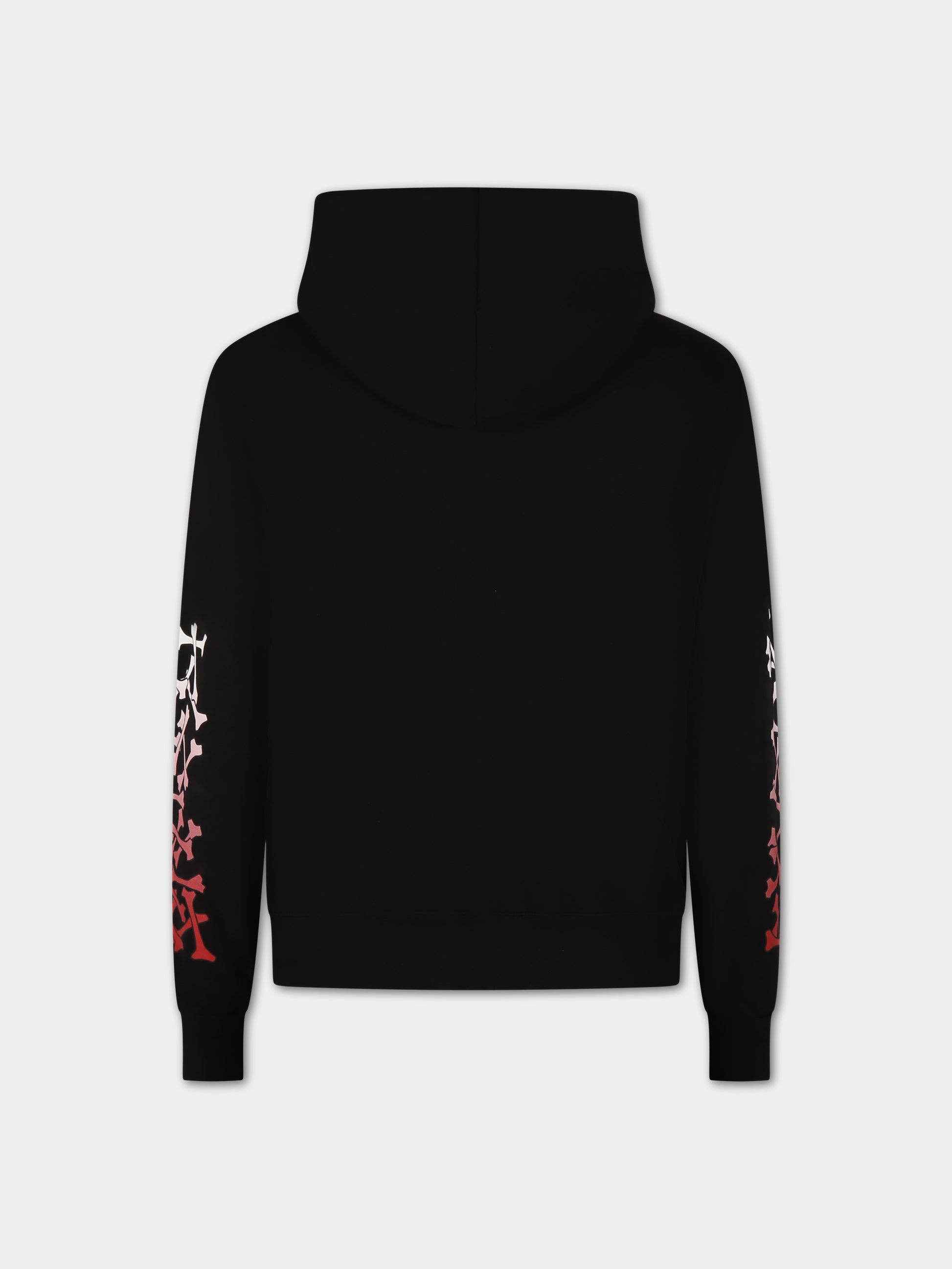 Felpa nera per bambini con stampa ossa e logo,Amiri,PF23KJH002 001