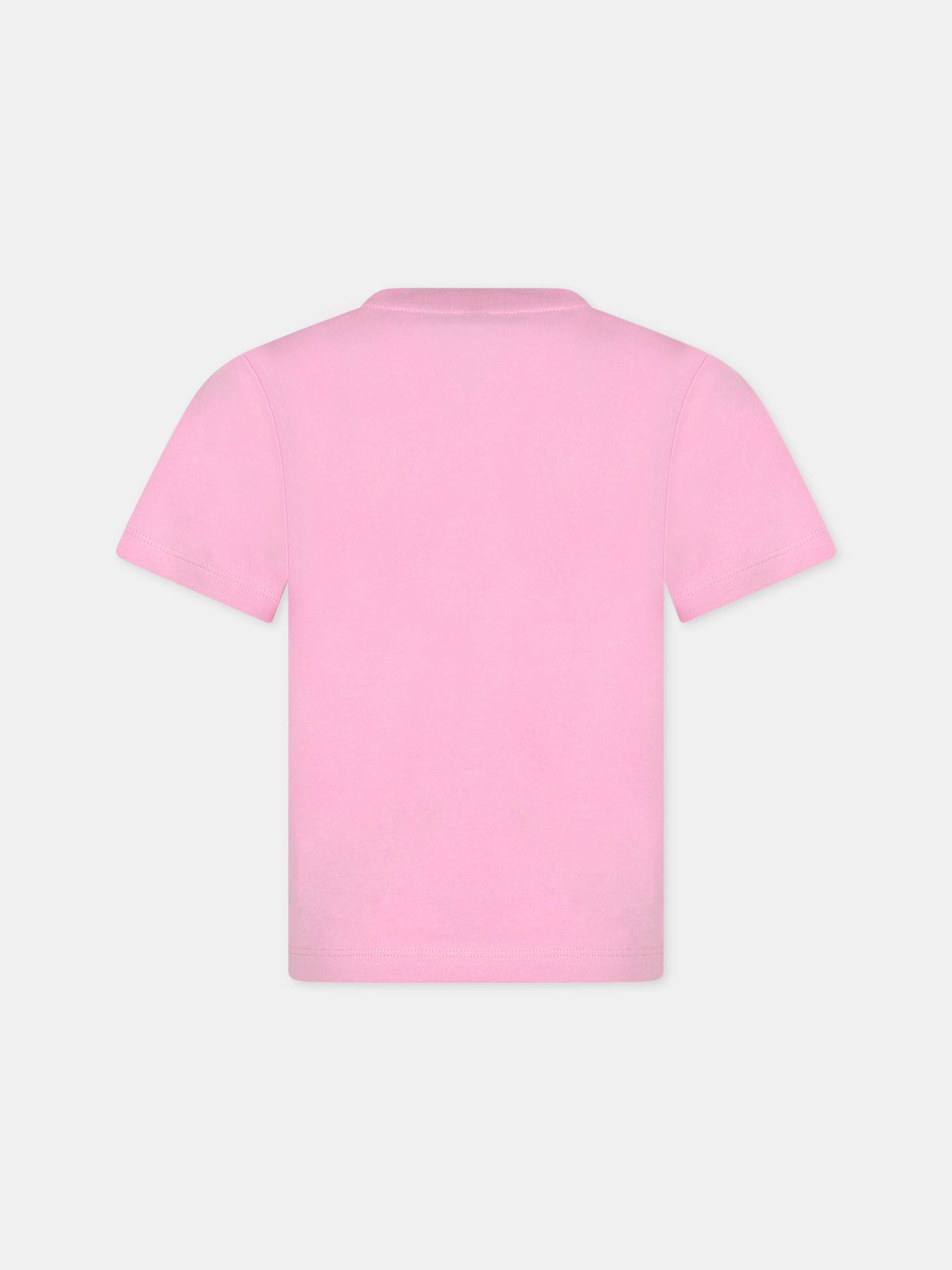 T-shirt rosa per bambina con logo,Stella Mccartney Kids,TT8C61 Z0434 547