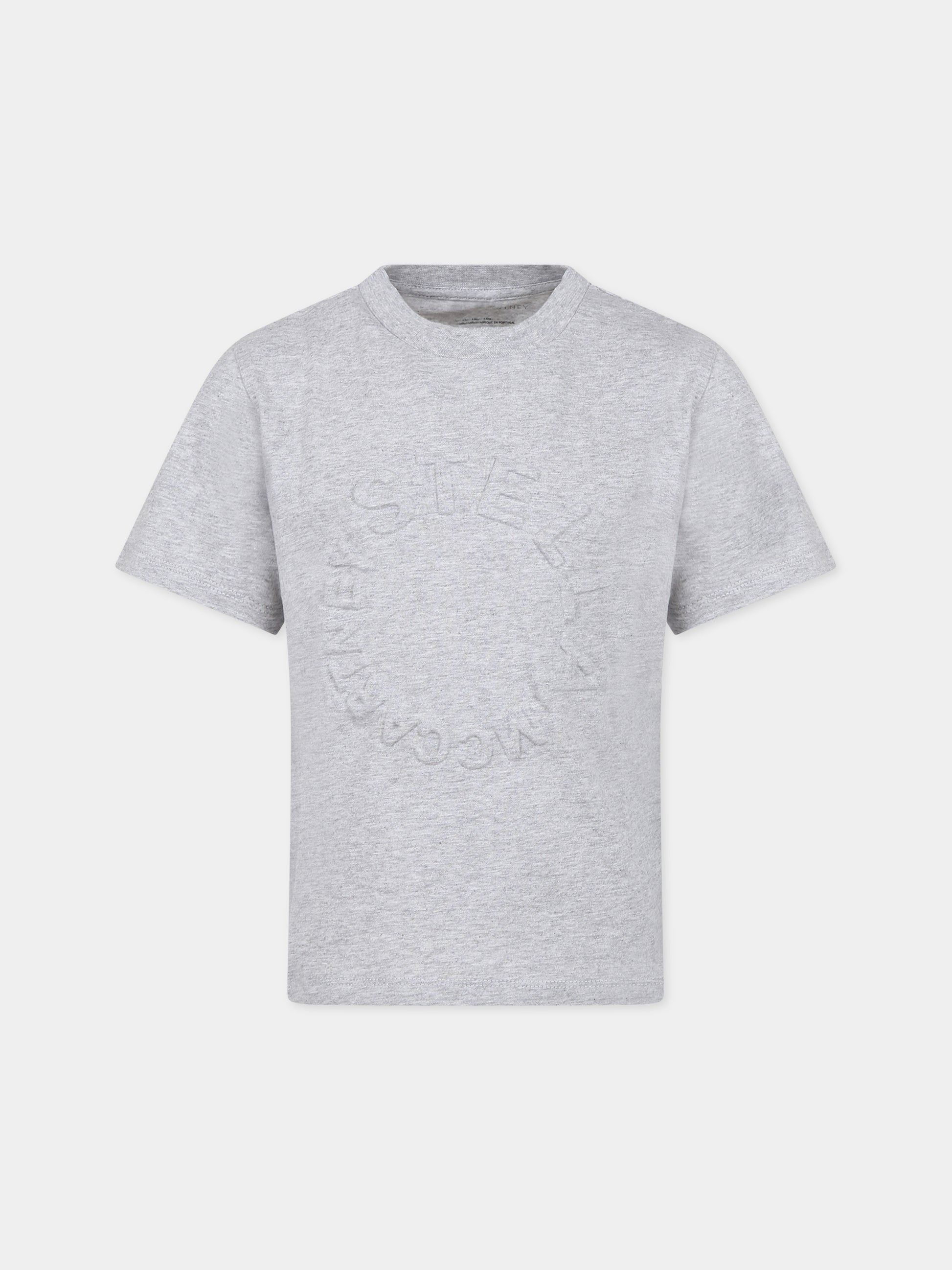 T-shirt grigia per bambino con logo,Stella Mccartney Kids,TT8S51 Z0434 905