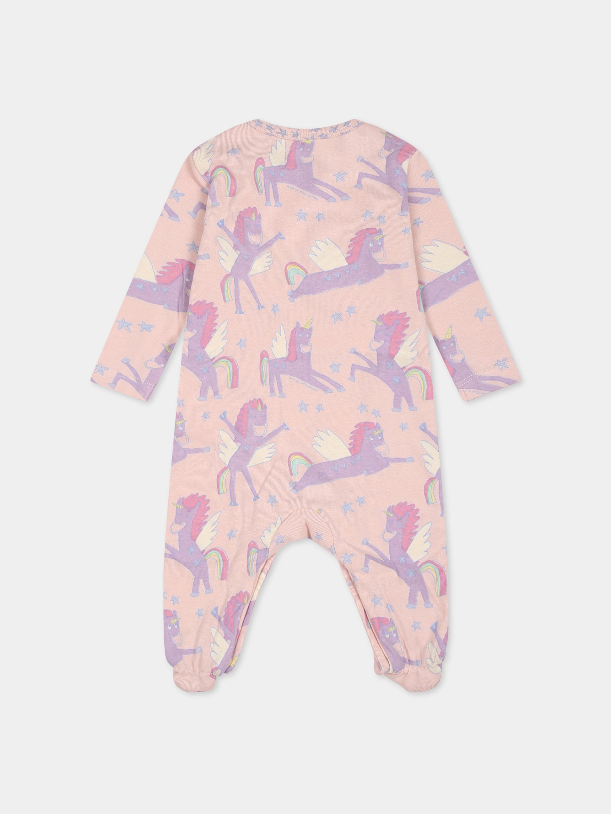 Set rosa per neonata con unicorno,Stella Mccartney Kids,TTB019 Z1467 505MC