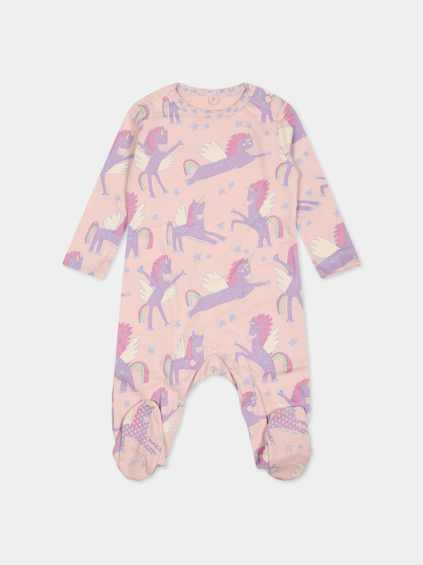 Set rosa per neonata con unicorni,Stella Mccartney Kids,TTB009 Z1467 505MC