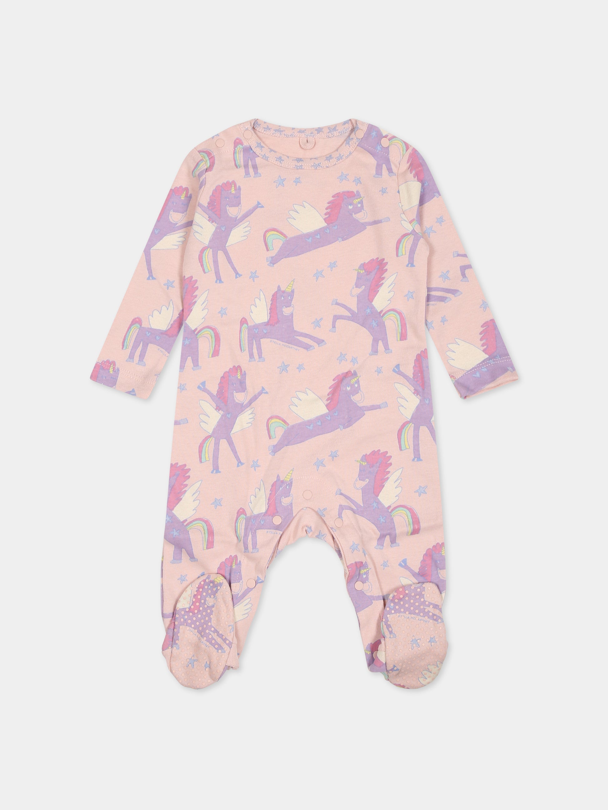 Set rosa per neonata con unicorni,Stella Mccartney Kids,TTB009 Z1467 505MC