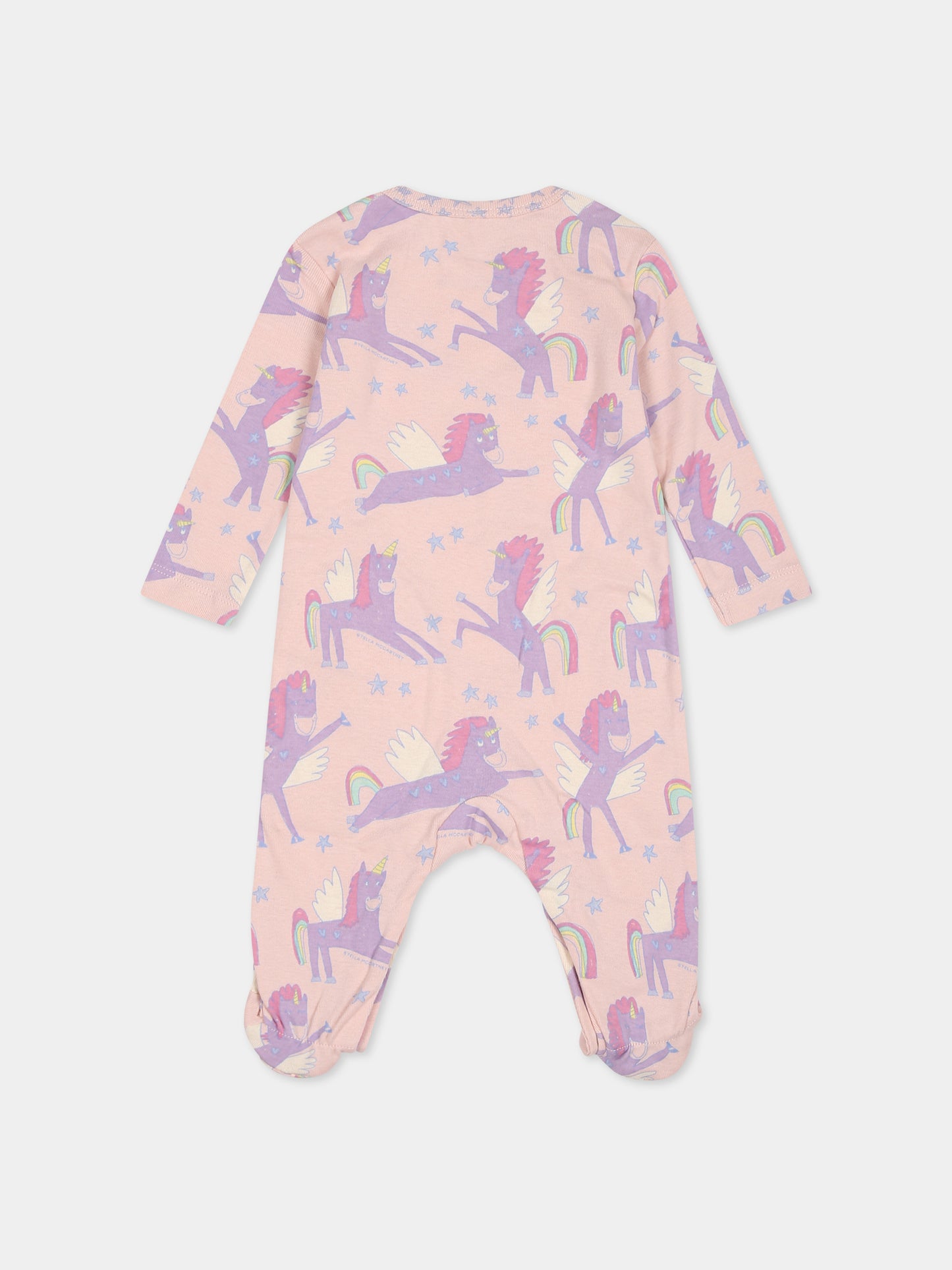 Set rosa per neonata con unicorni,Stella Mccartney Kids,TTB009 Z1467 505MC