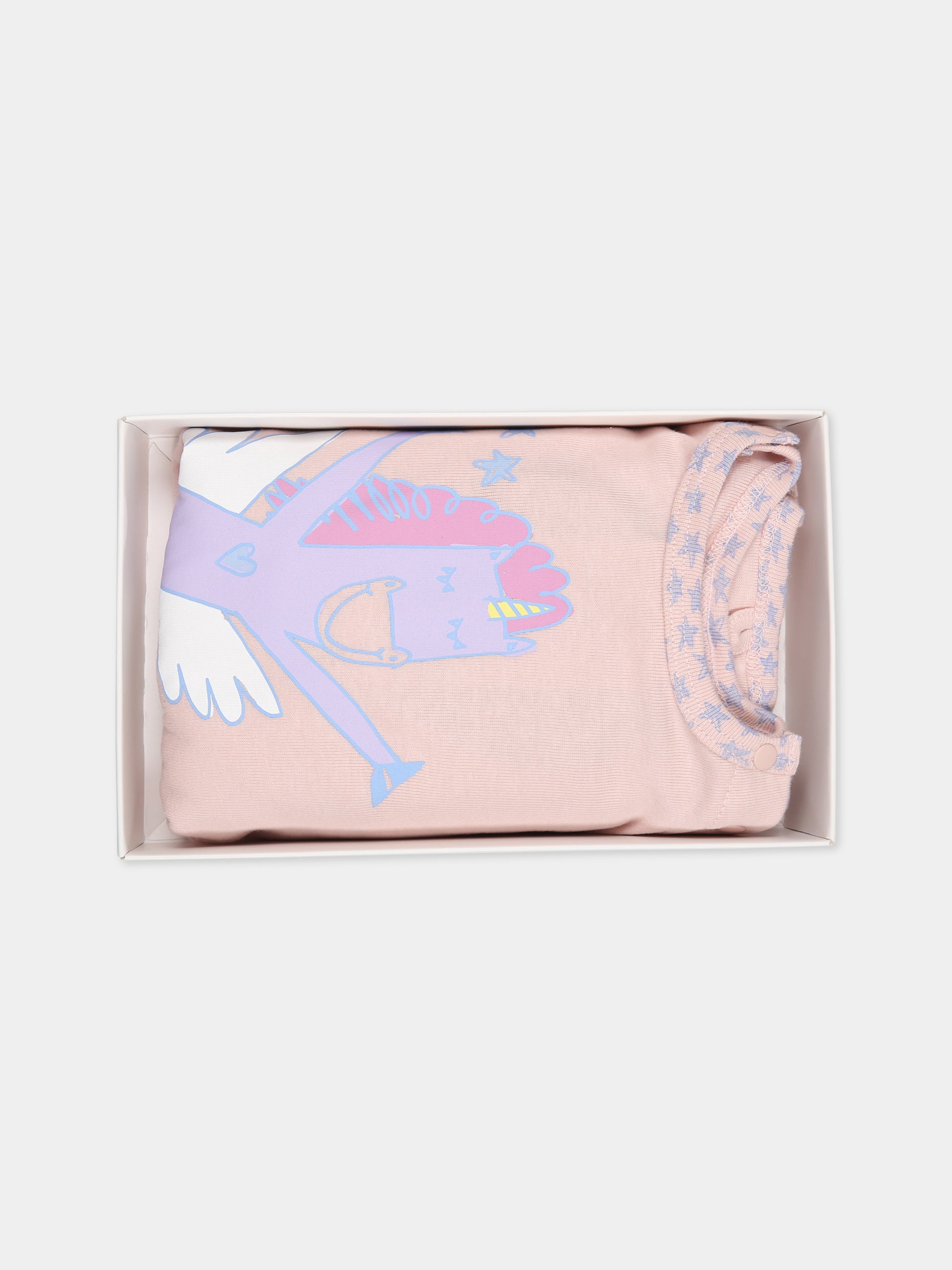 Set rosa per neonata con unicorni,Stella Mccartney Kids,TTB009 Z1467 505MC