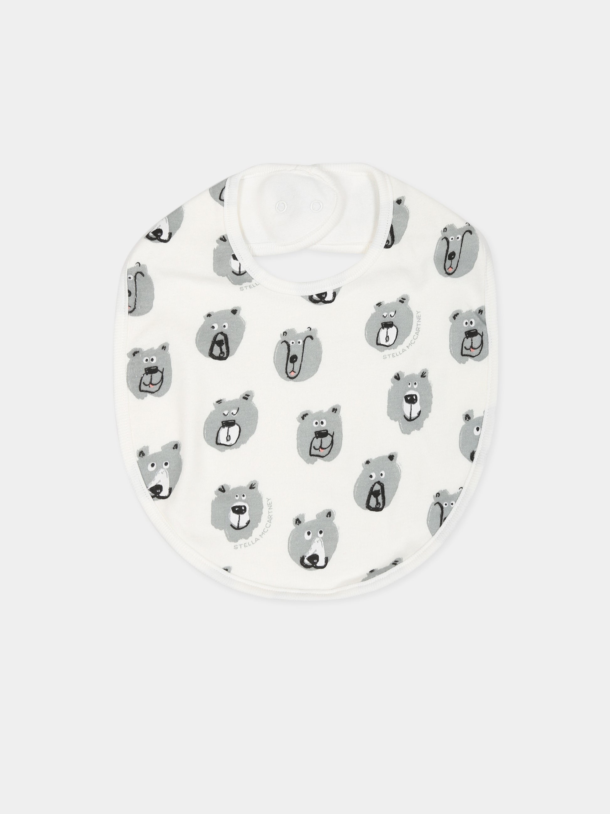 Set bianco per neonato con stampa e logo,Stella Mccartney Kids,TTB559 Z1486 101MC