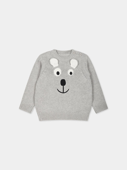 Maglione grigio per neonato,Stella Mccartney Kids,TT9540 Z1528 904