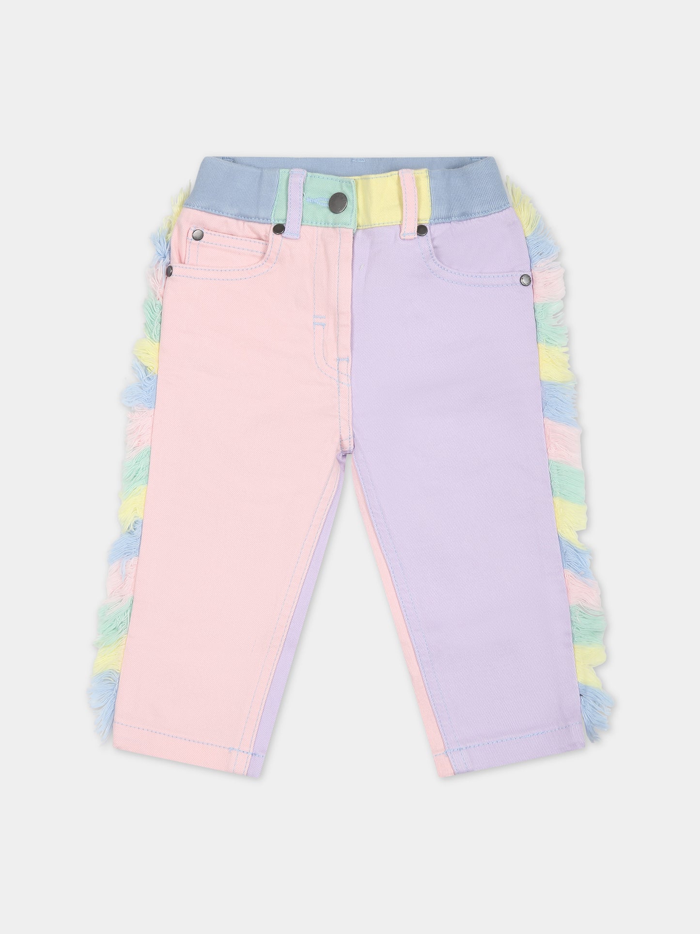 Jeans muticolor per neonata con patch logato,Stella Mccartney Kids,TT6050 Z0156 999