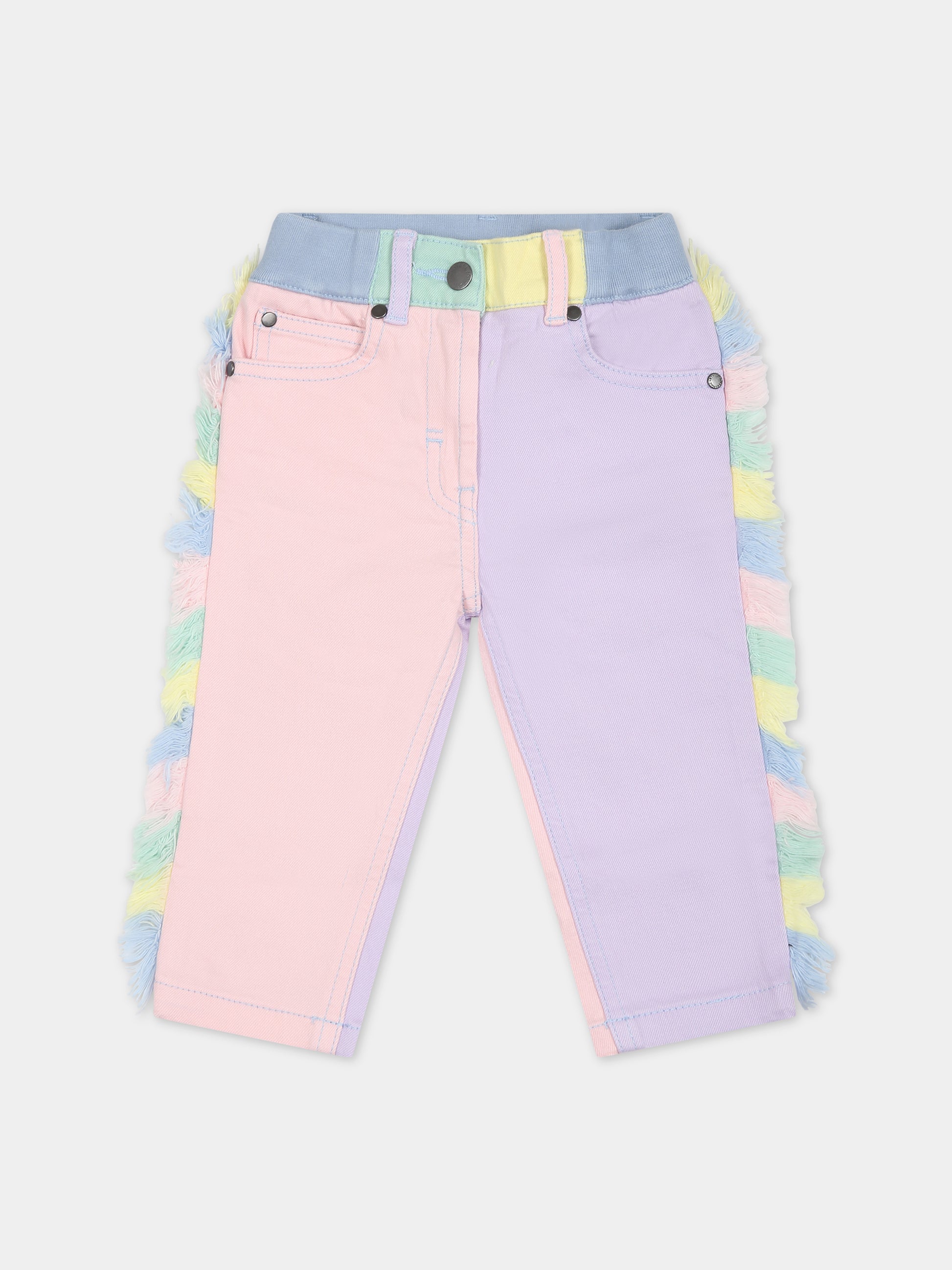 Jeans muticolor per neonata con patch logato,Stella Mccartney Kids,TT6050 Z0156 999