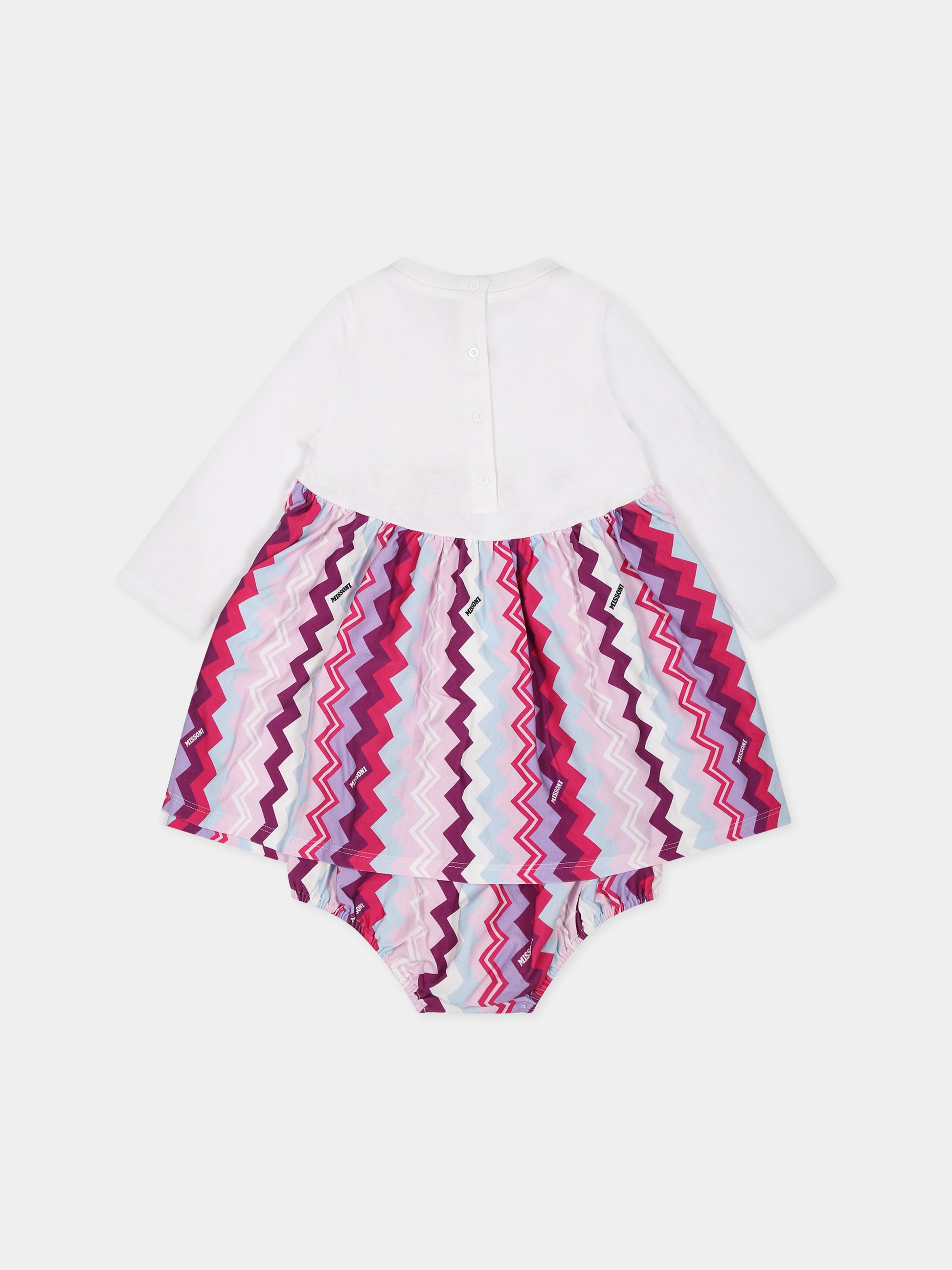 Vestito multicolor per neonata con logo,Missoni,MT1020 J0319 579MC