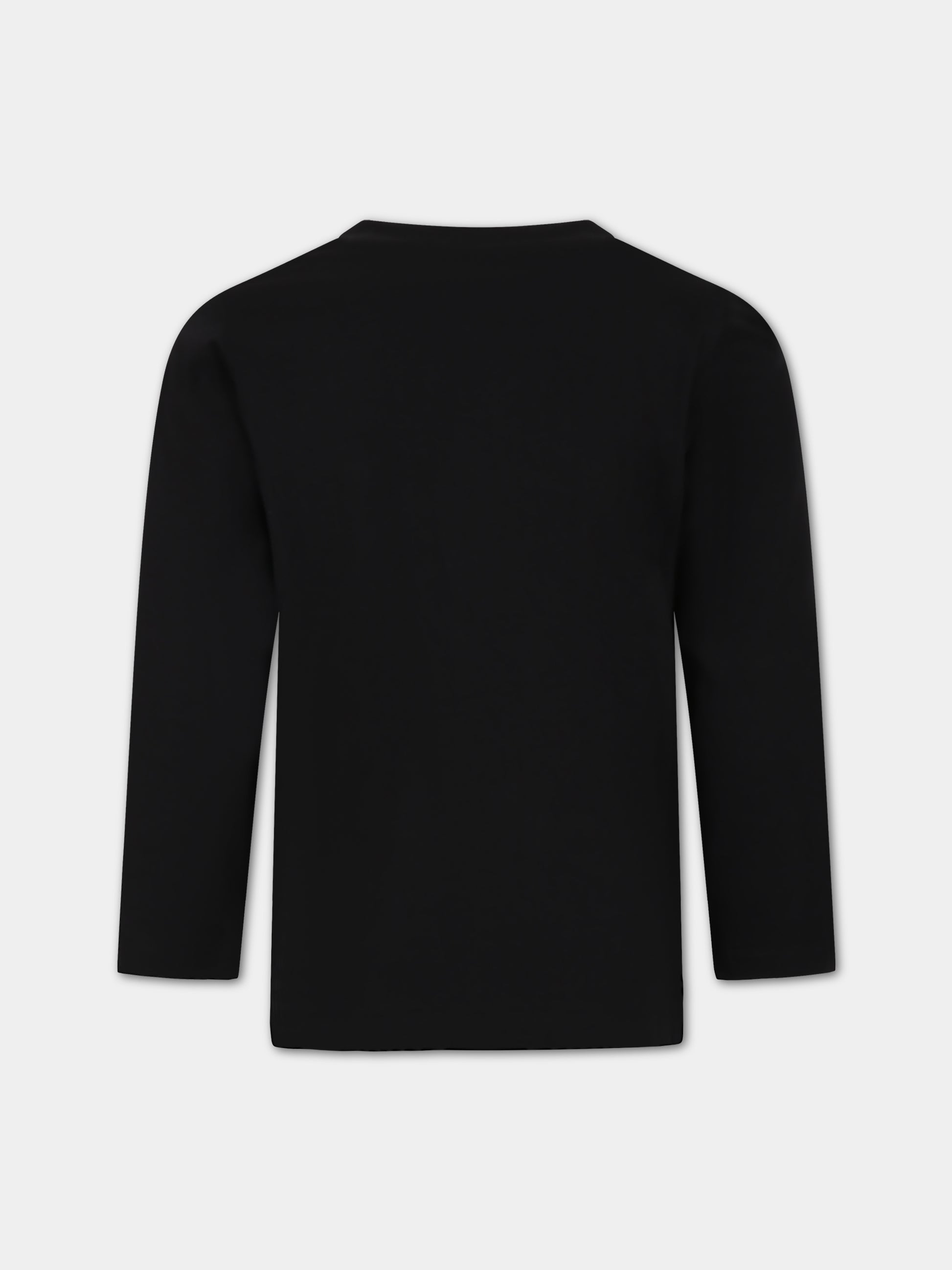 T-shirt nera per bambina con logo,Balmain Kids,BT8R30 Z0082 930