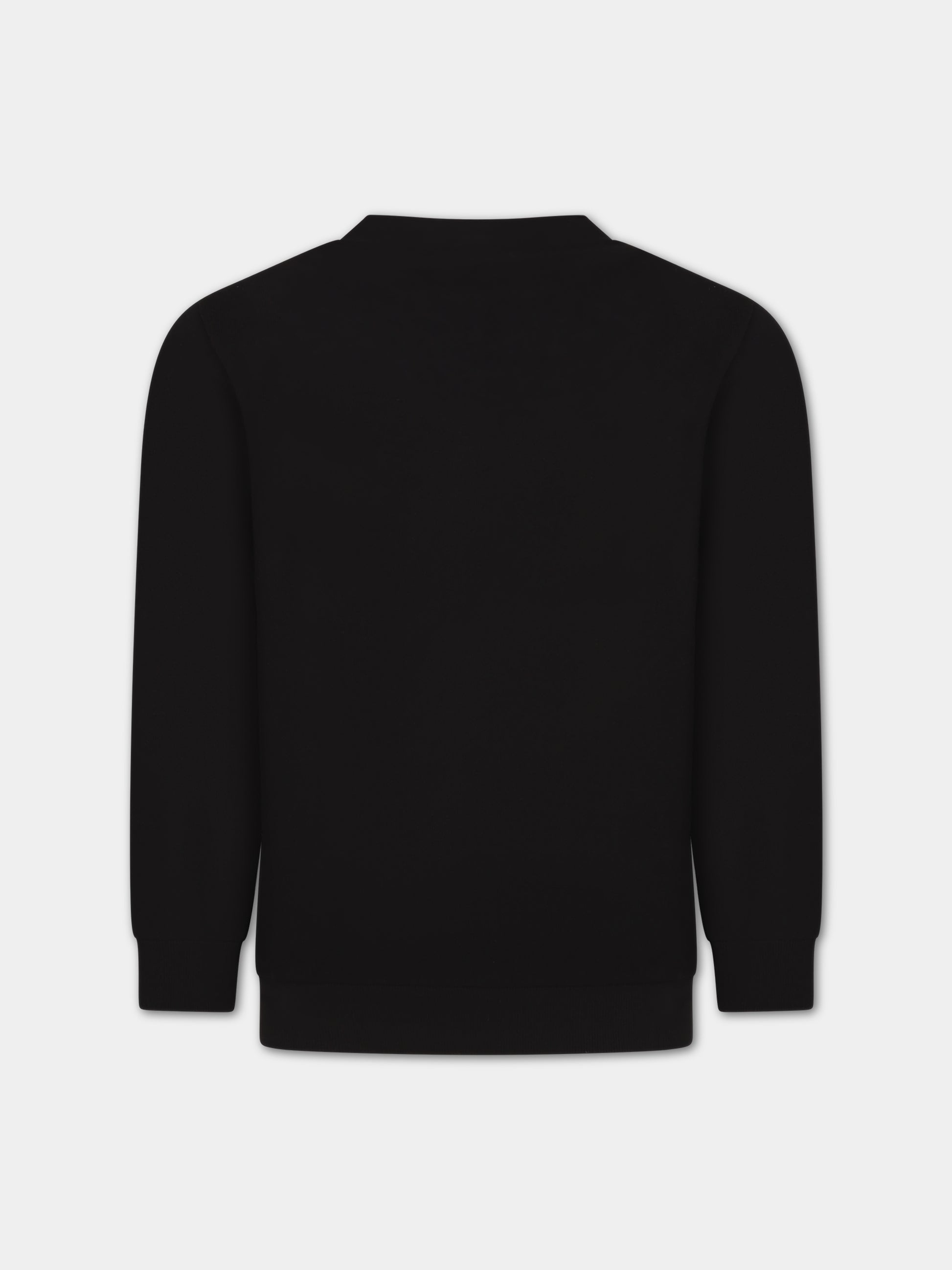 Felpa nera per bambina con logo,Balmain Kids,BT4Q10 F0061 930