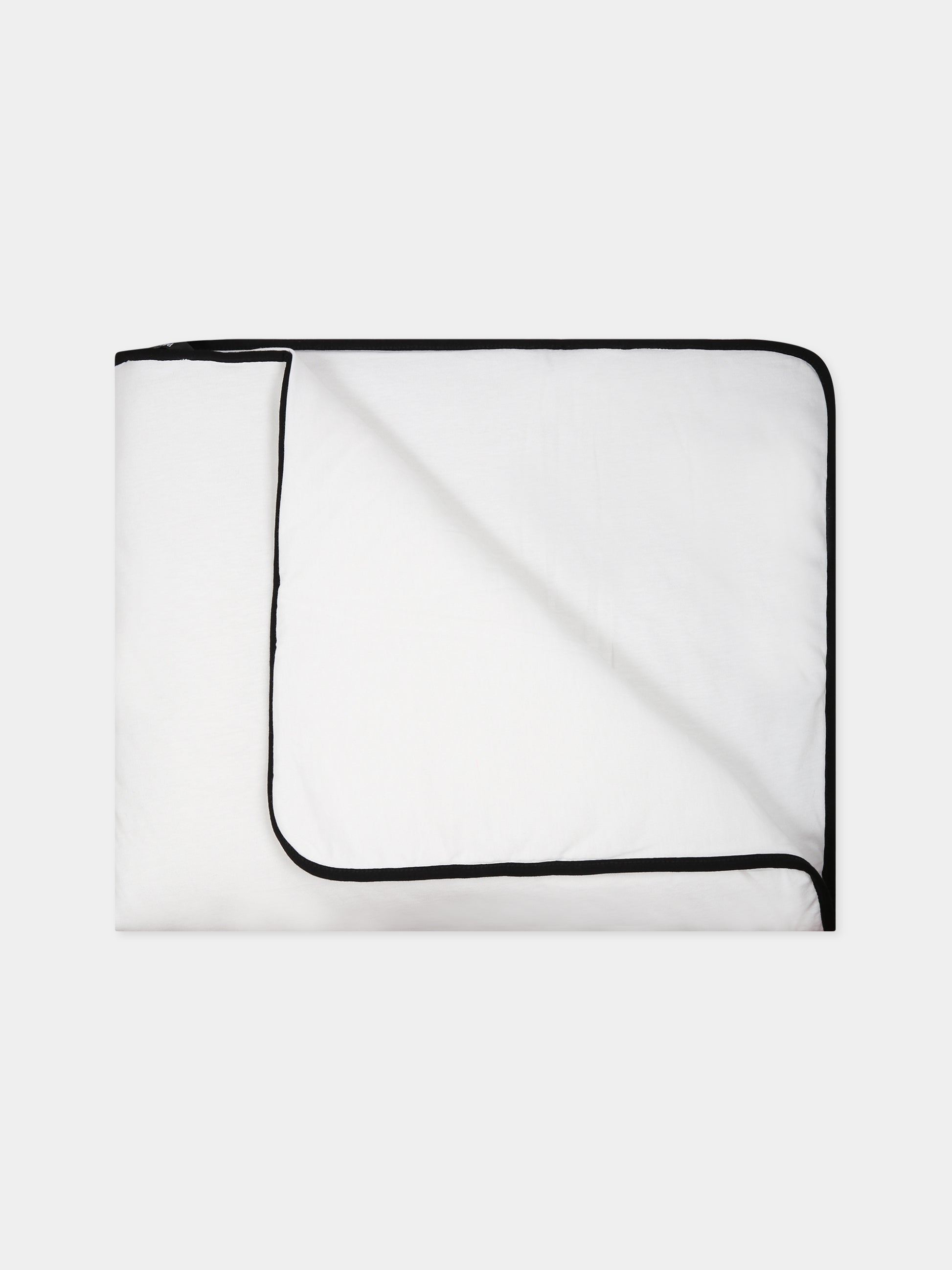 Coperta bianca per neonati con logo,Balmain Kids,BT0560 Z0116 100NE