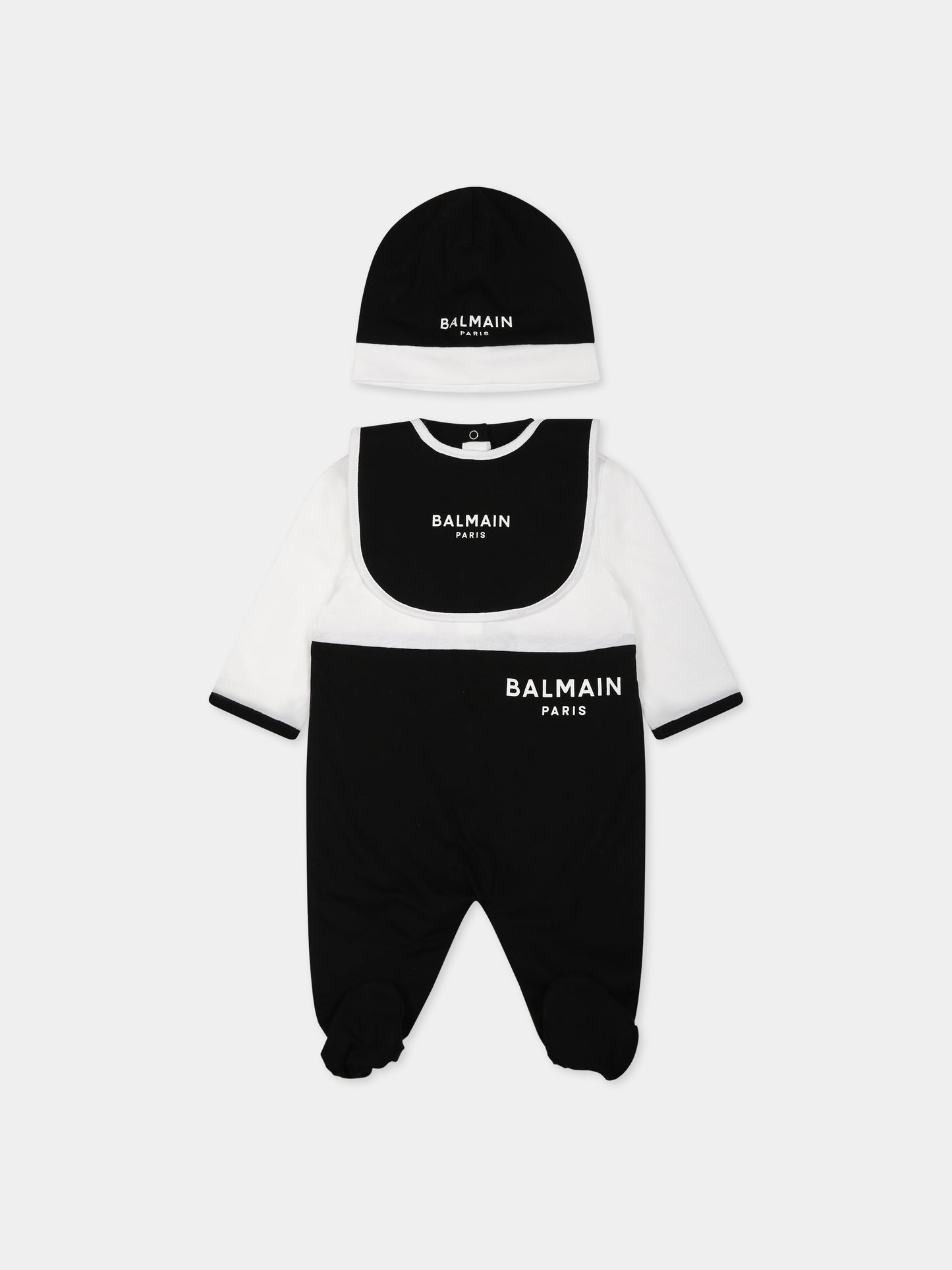 Set nero per neonati con logo,Balmain Kids,BTB540 Z0116 100NE