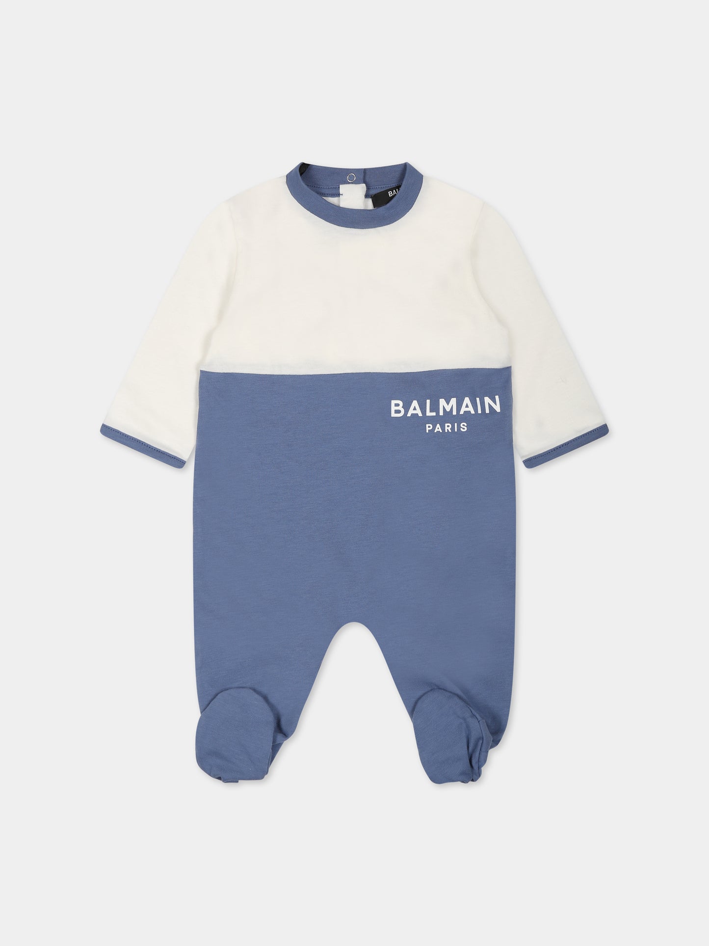 Set blu per neonato con logo,Balmain Kids,BTB540 Z0116 102BL