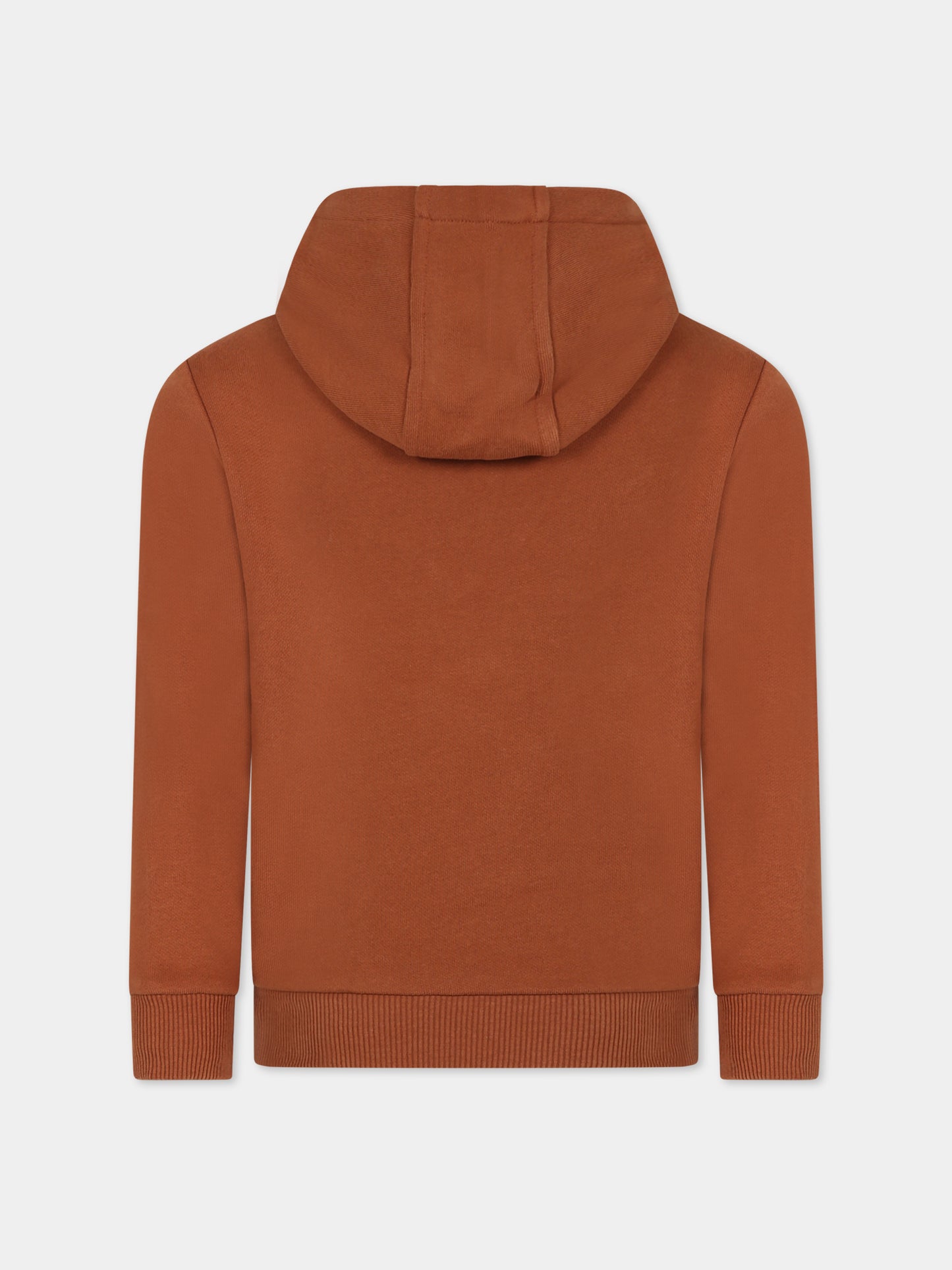 Felpa marrone per bambino con logo,Timberland,T25U56 348