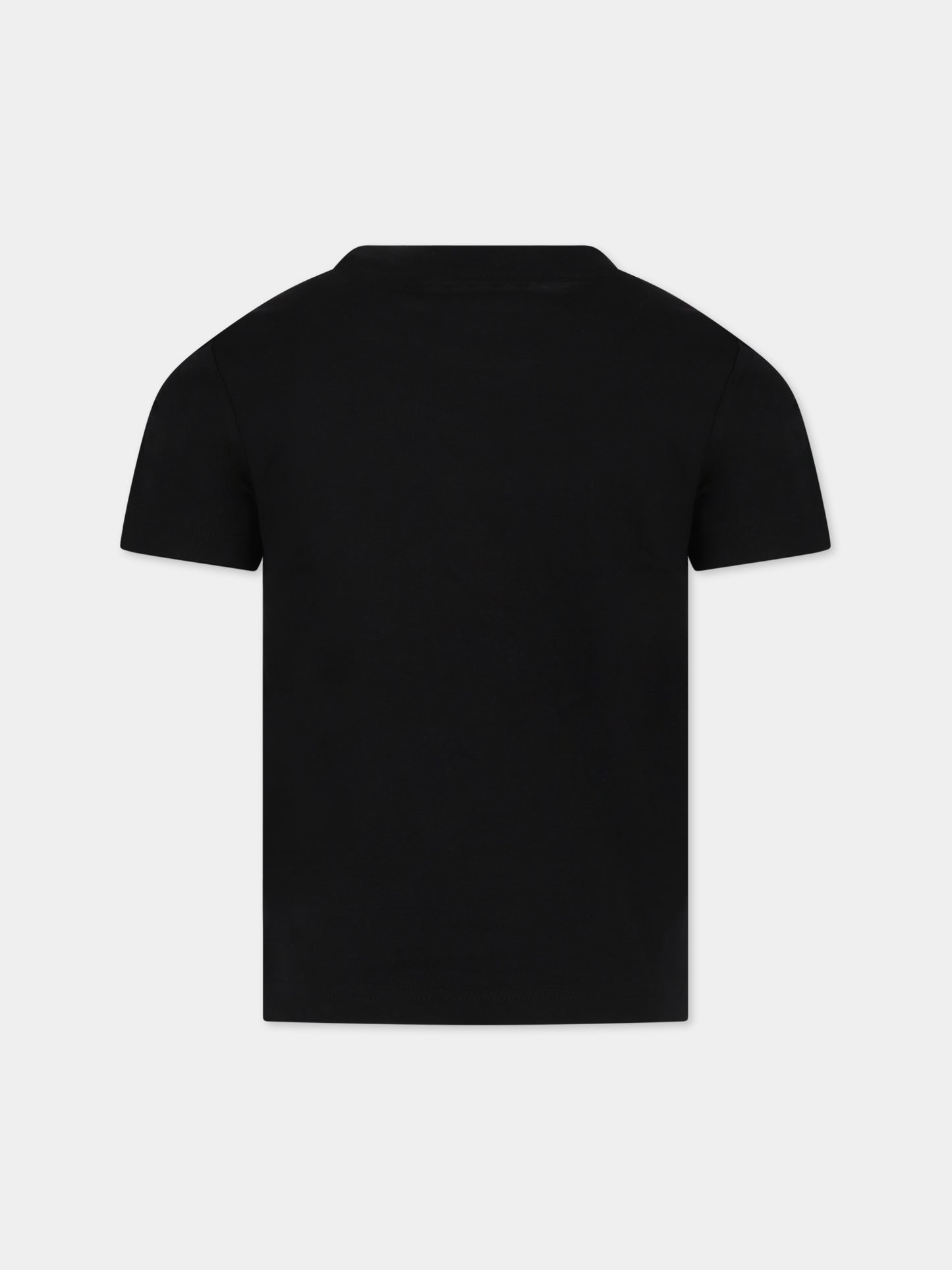 T-shirt nera per bambino con logo,Timberland,T25U25 09B