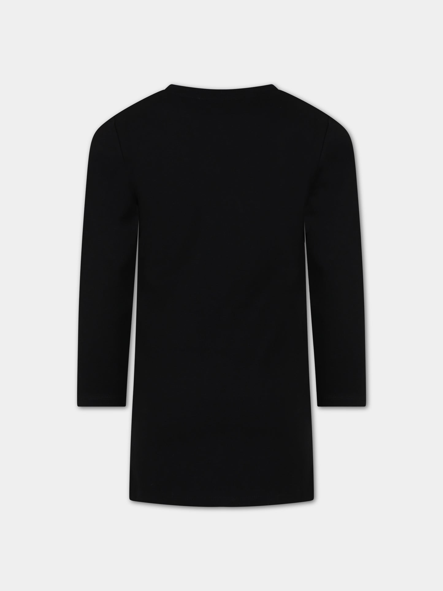 Vestito nero per bambina con logo,Sonia Rykiel Paris,A12019 09B